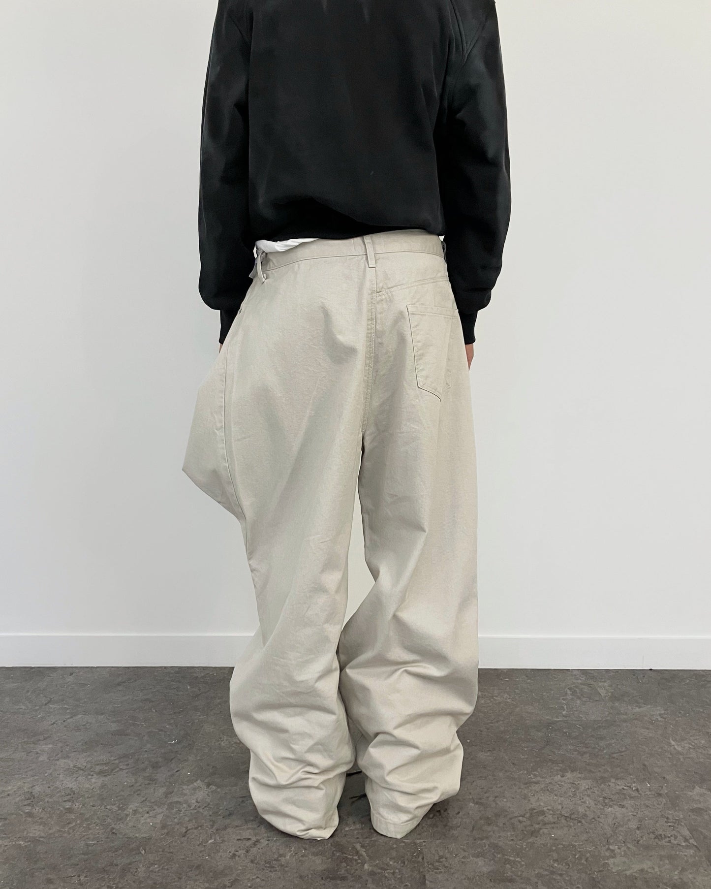 SIDE PANEL LAYERED PANTS LIGHT GRAY-EGNARTS-APOC STORE