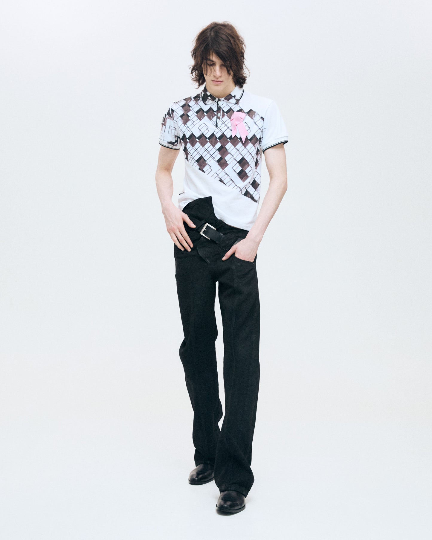 Crumple Brooch Black-Onrushw23fh-APOC STORE