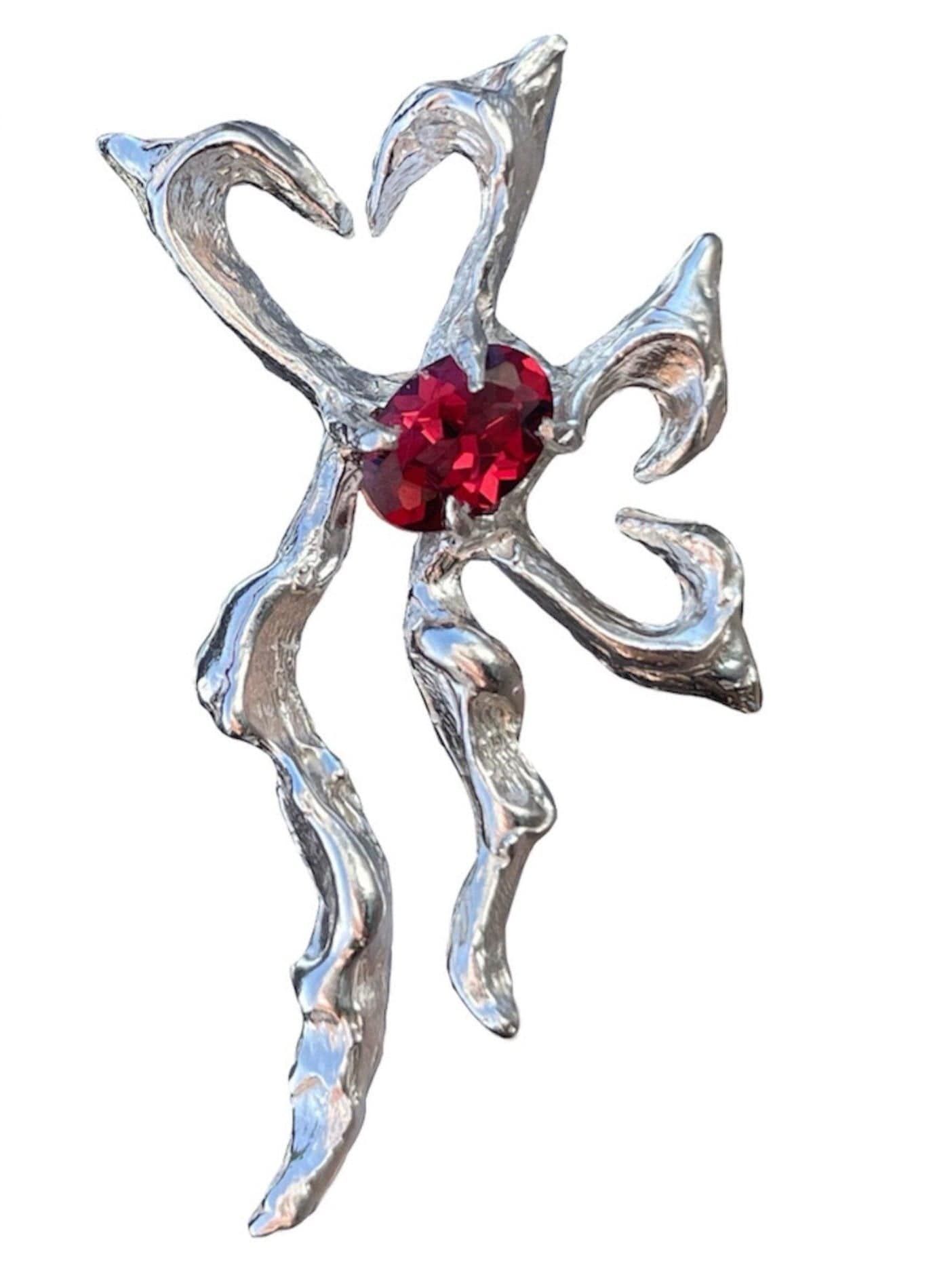 Harmony Earrings Garnet-Moira x Mel-APOC STORE