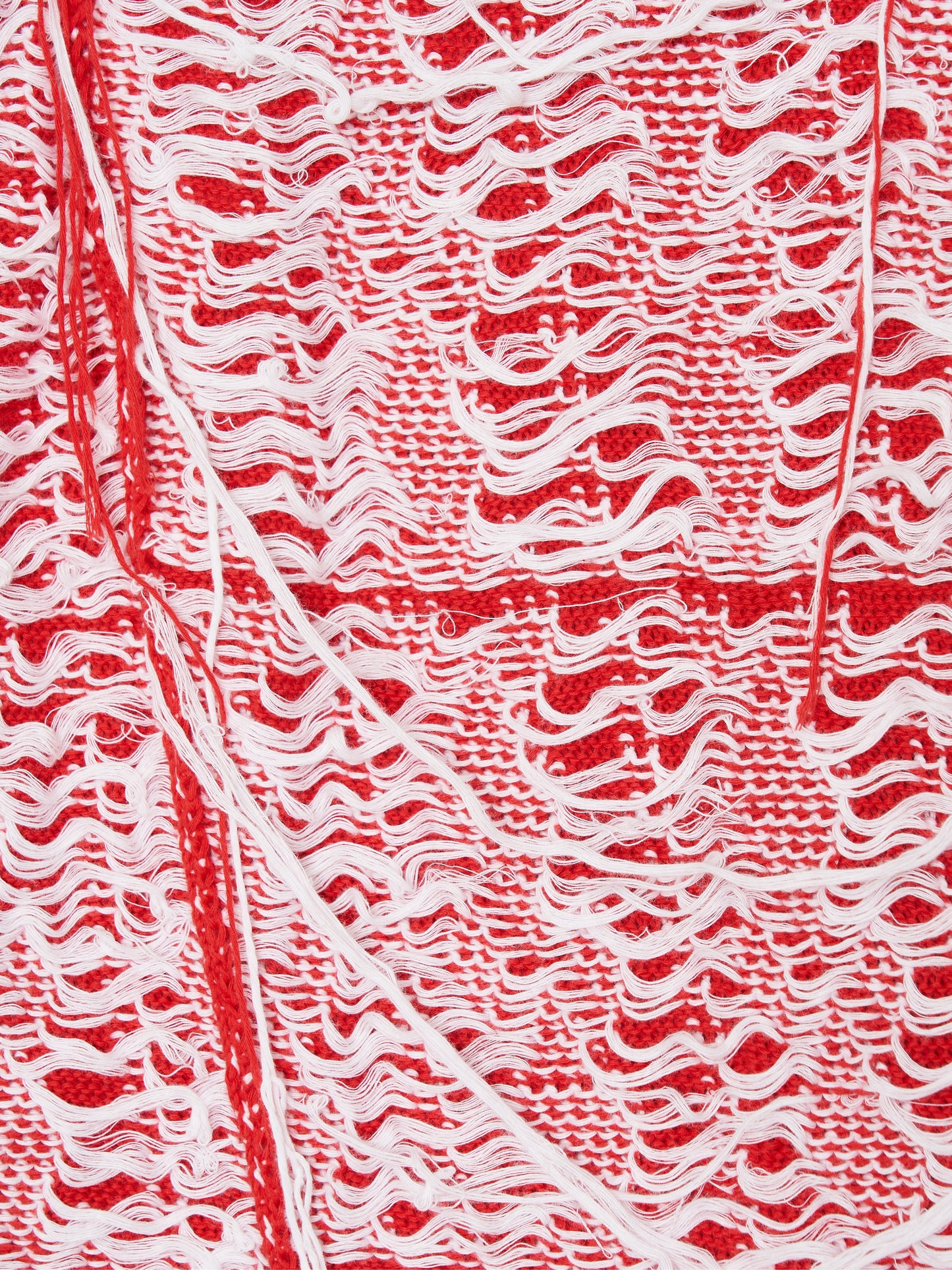 Error Knitted Shorts 001 - Red-Taekh-APOC STORE