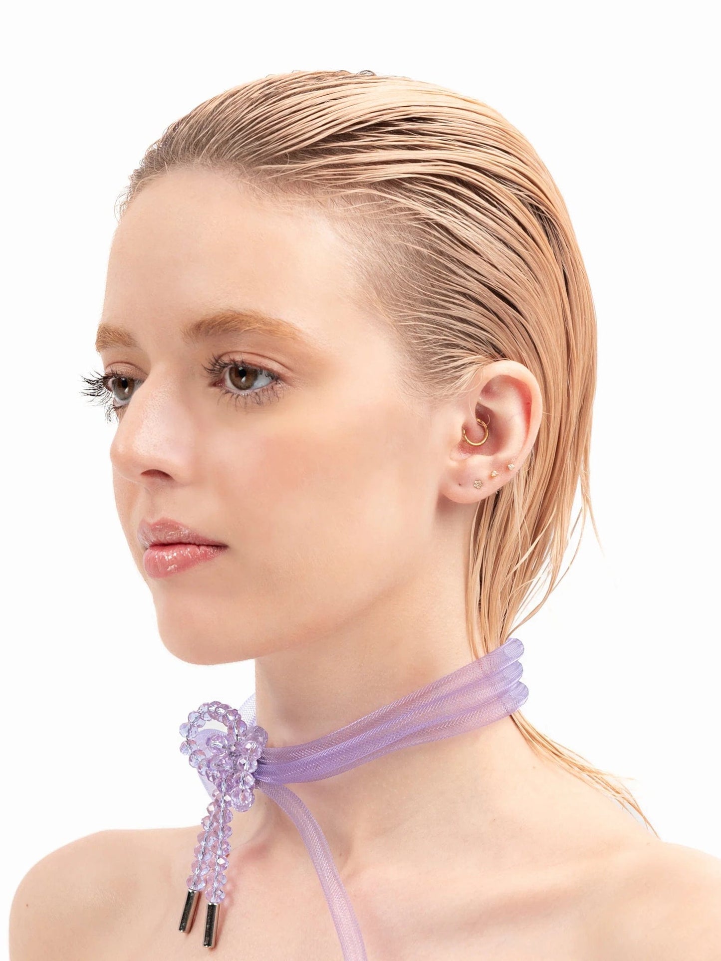 Lady Ribbon Choker - Lilac-1CONCEPT-APOC STORE