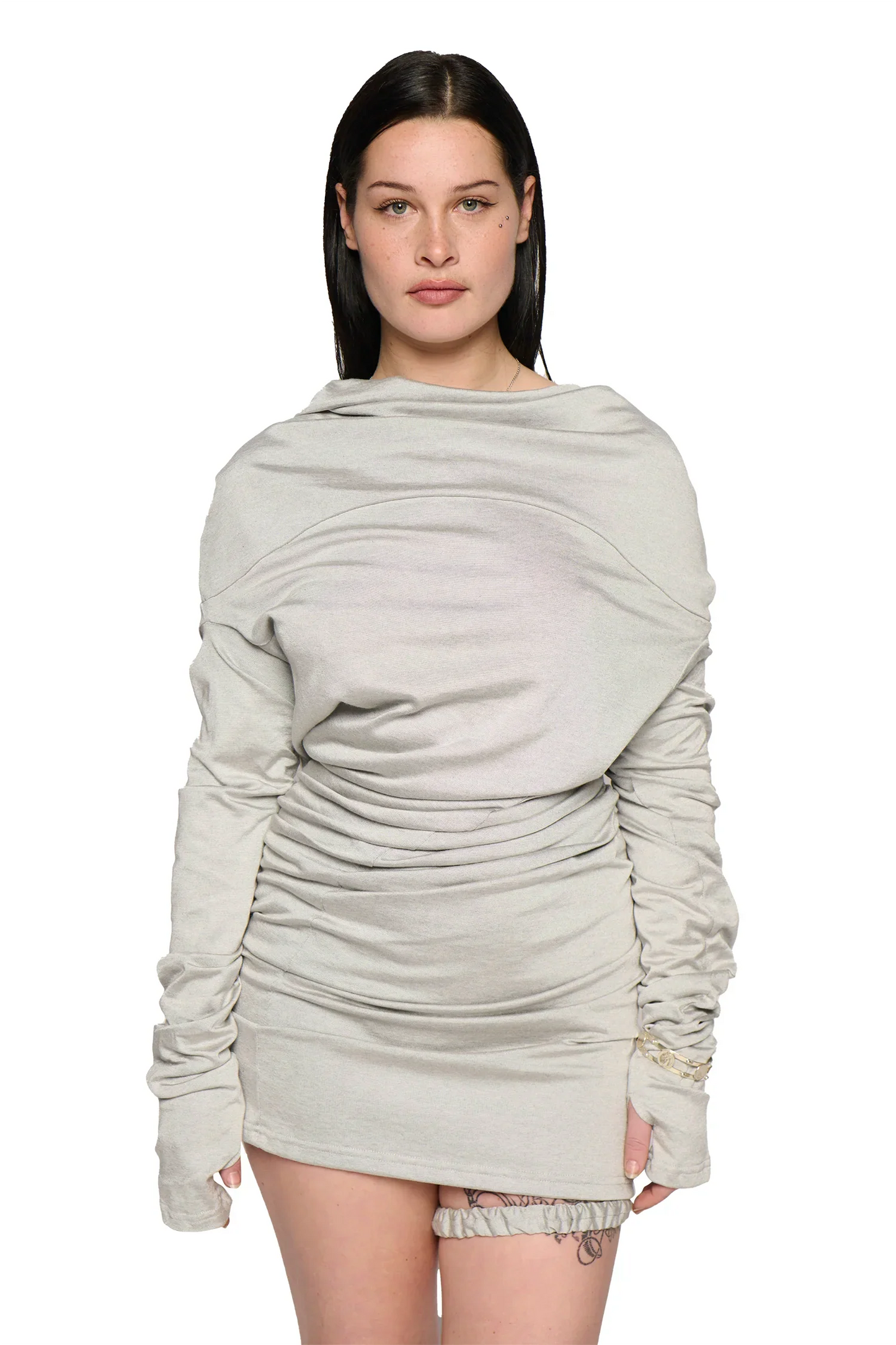 Lulu Dress - Grey-Karlaidlaw-APOC STORE