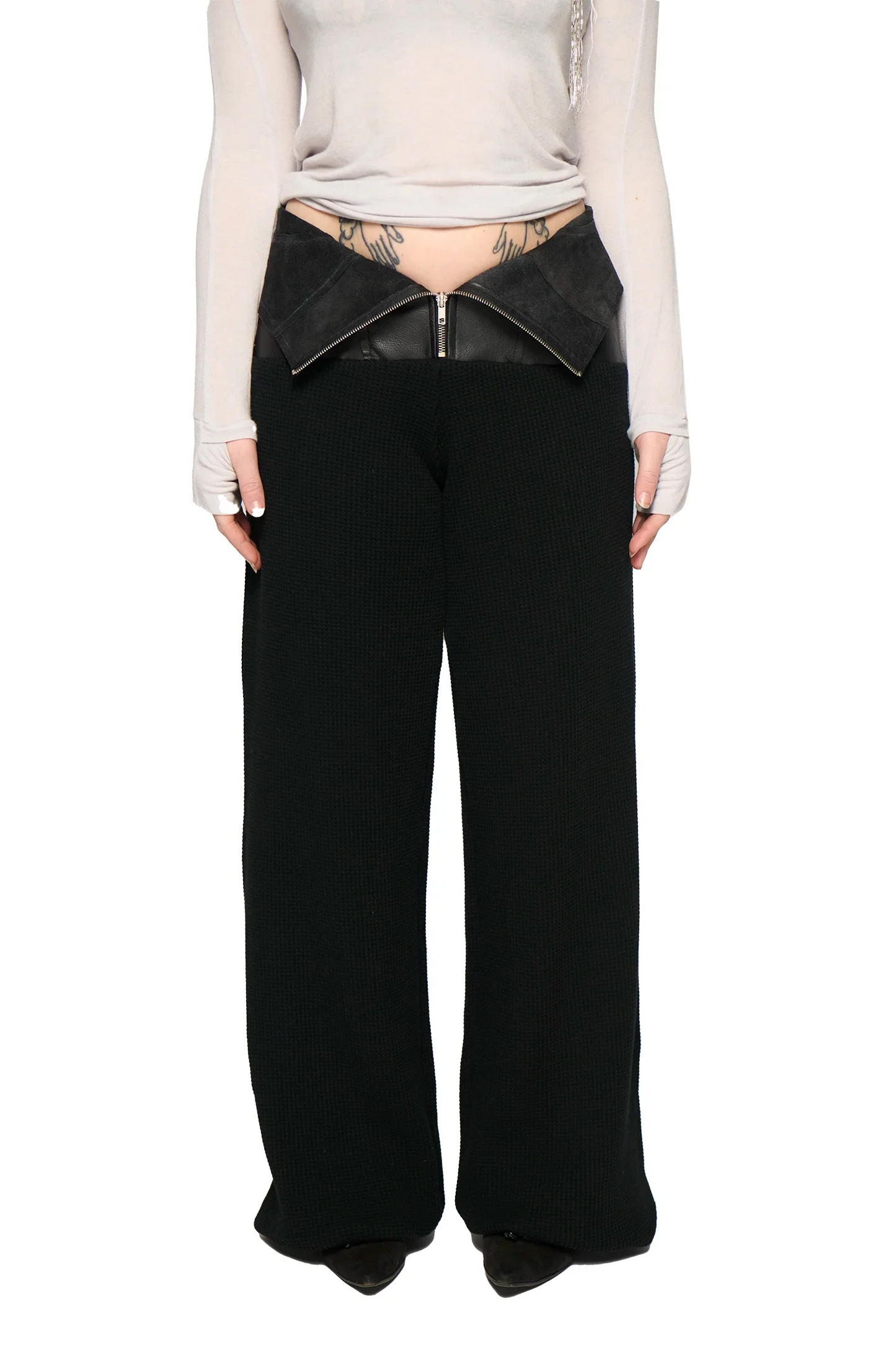 Leather Lefflers Corset Pant - Black-Karlaidlaw-APOC STORE