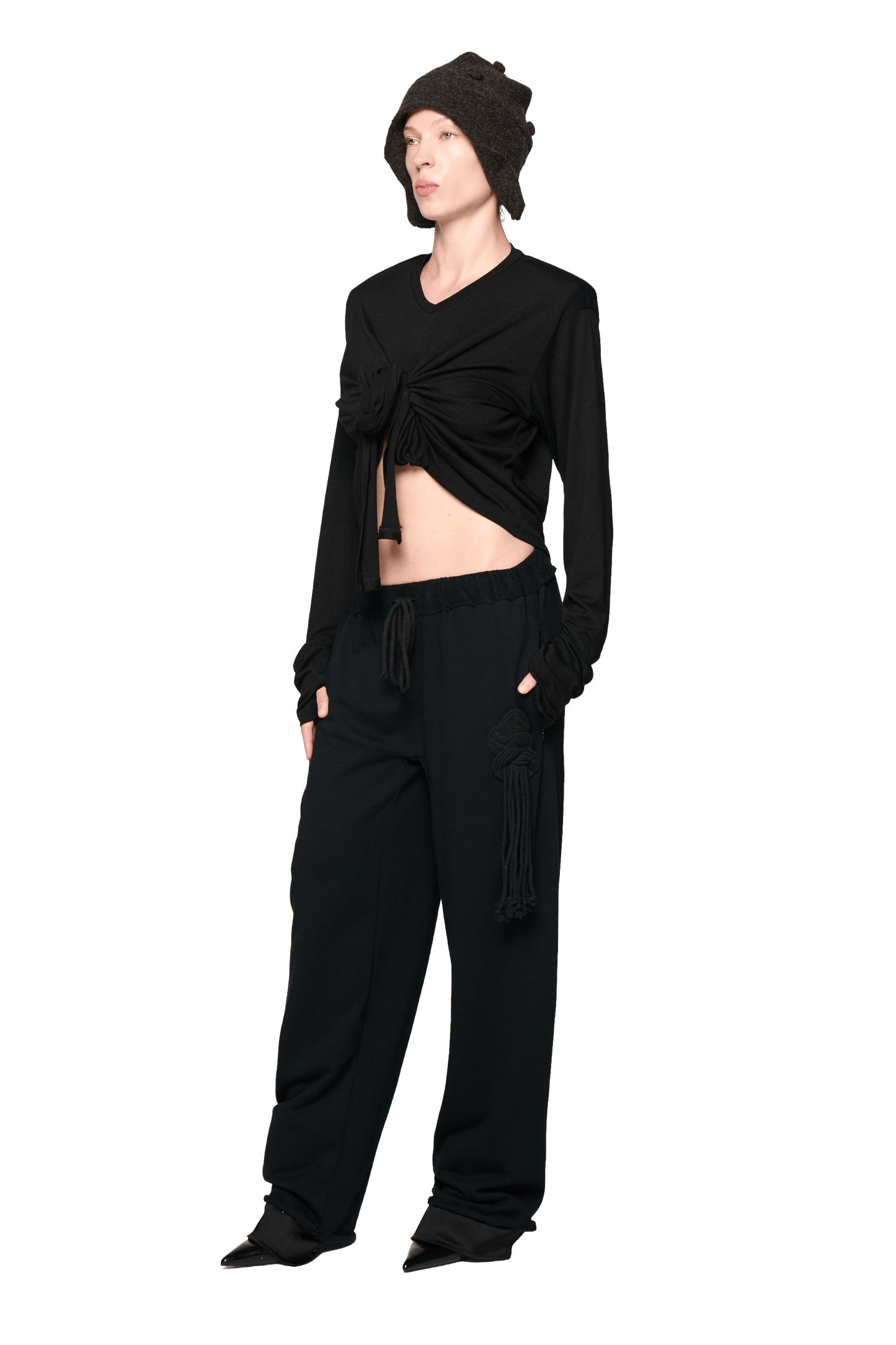 Scrunch Long Sleeve - Black-Karlaidlaw-APOC STORE