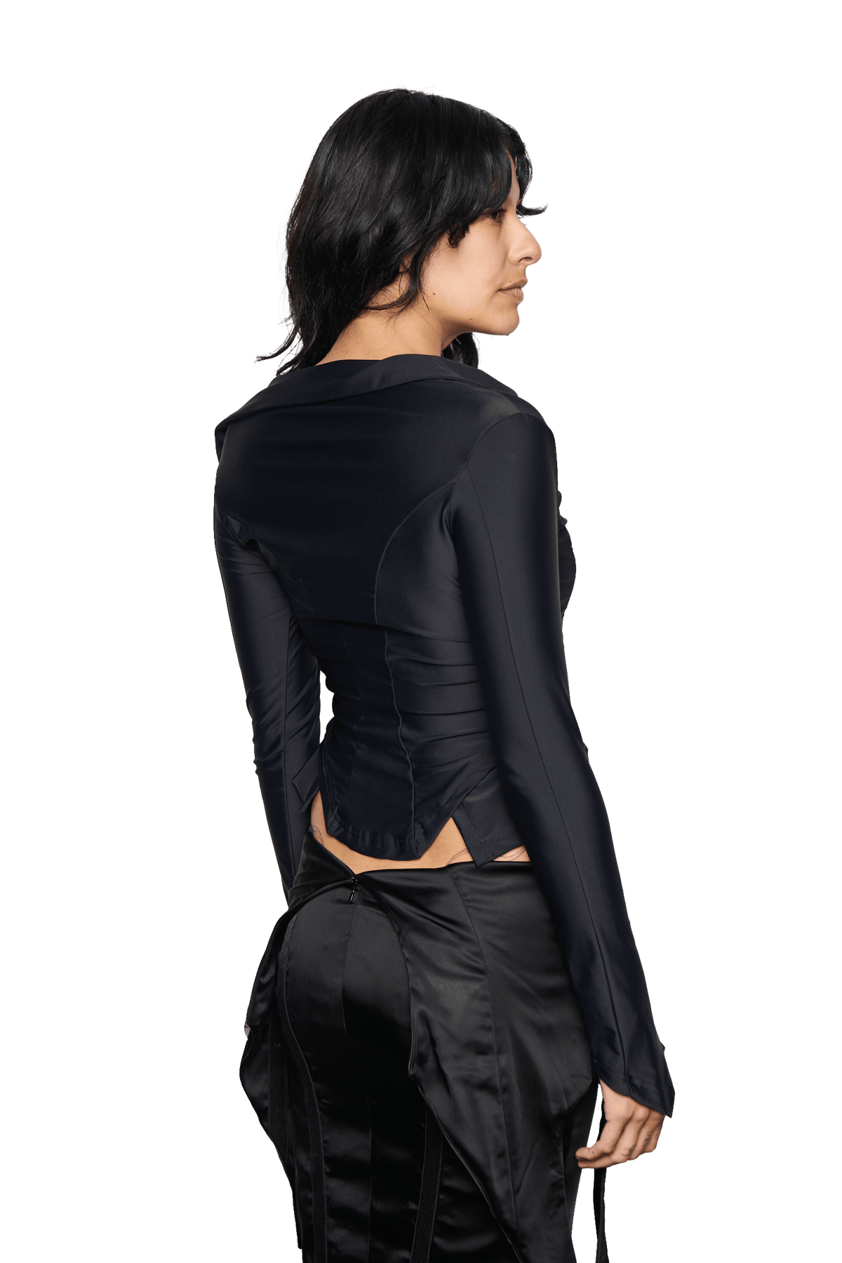 Lycra Sailor Shirt - Black
