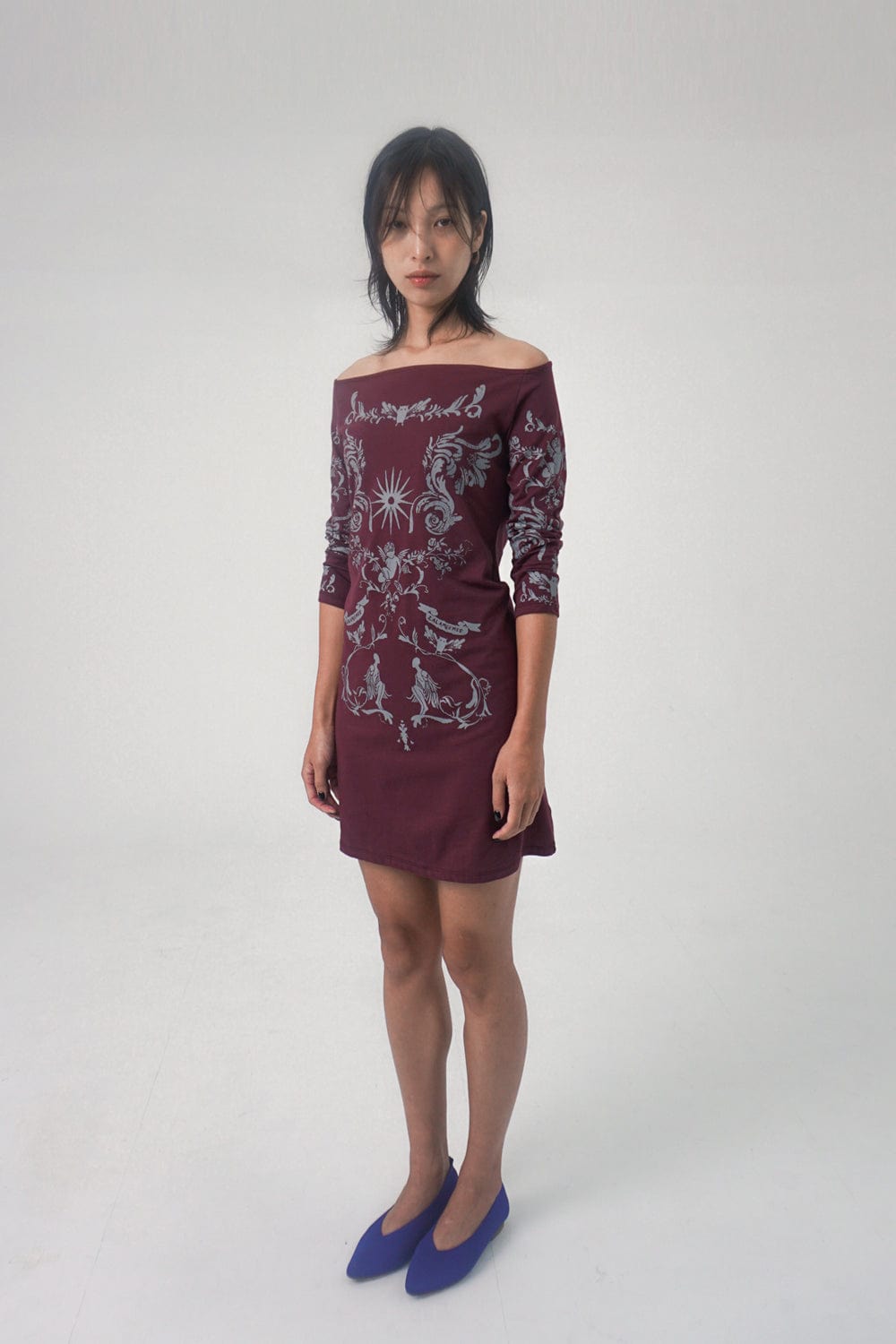 ORBIT DRESS BURGUNDY-Lalameemee-APOC STORE