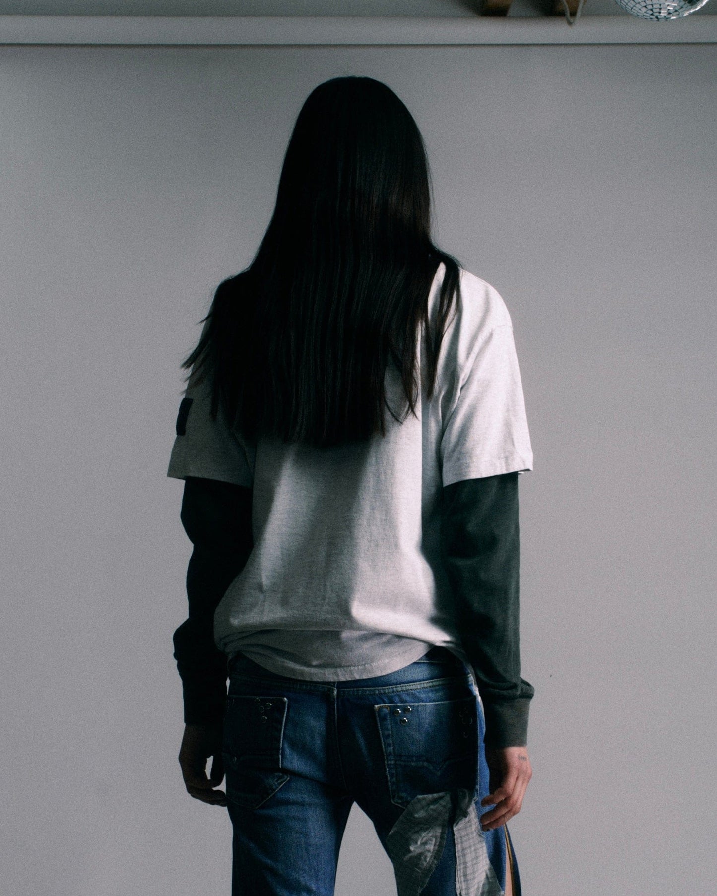 Woven T-shirt (wolf print)-Hannah Creak-APOC STORE
