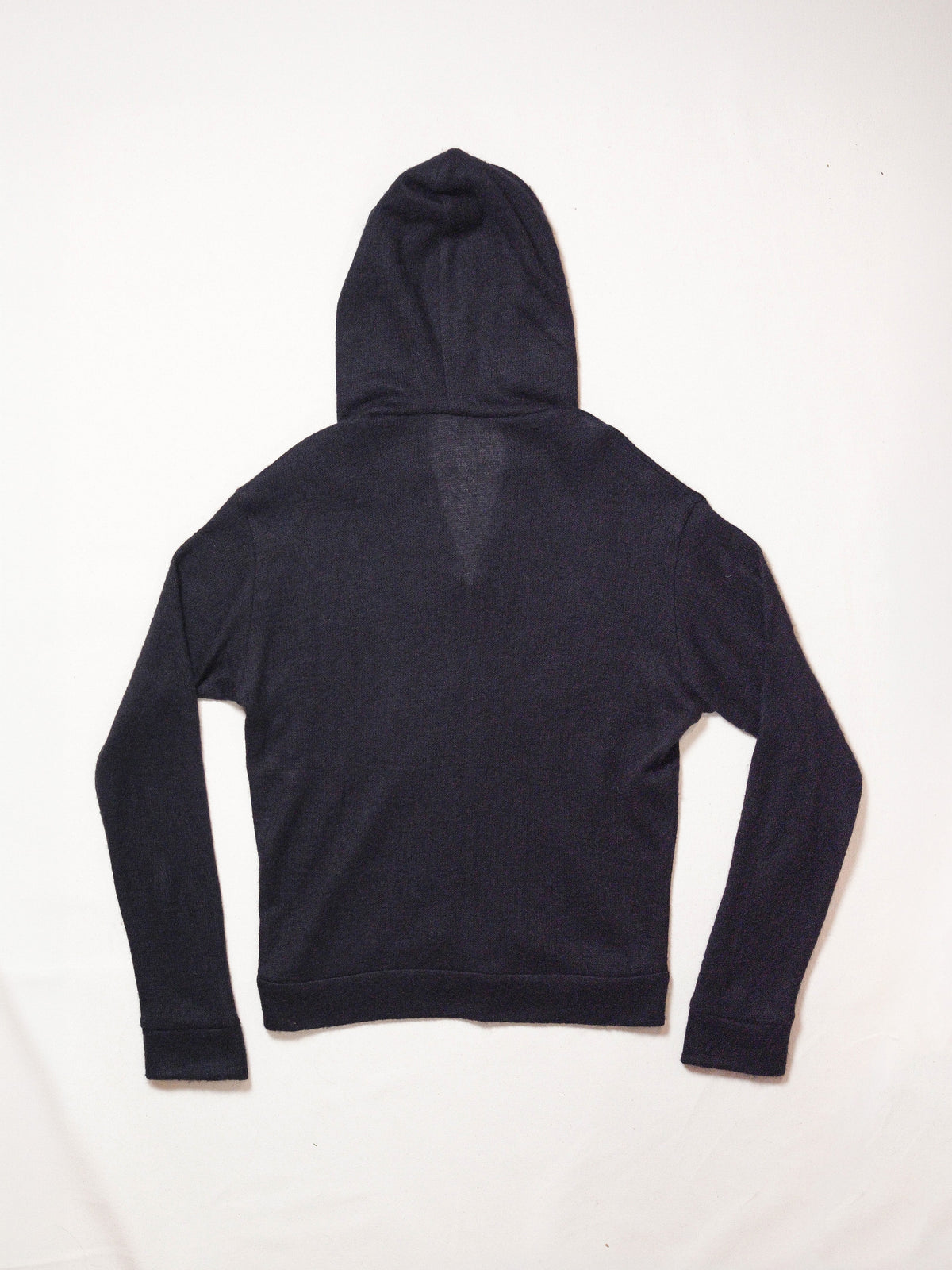 Knit Zip-Up Hoodie with Silver Button