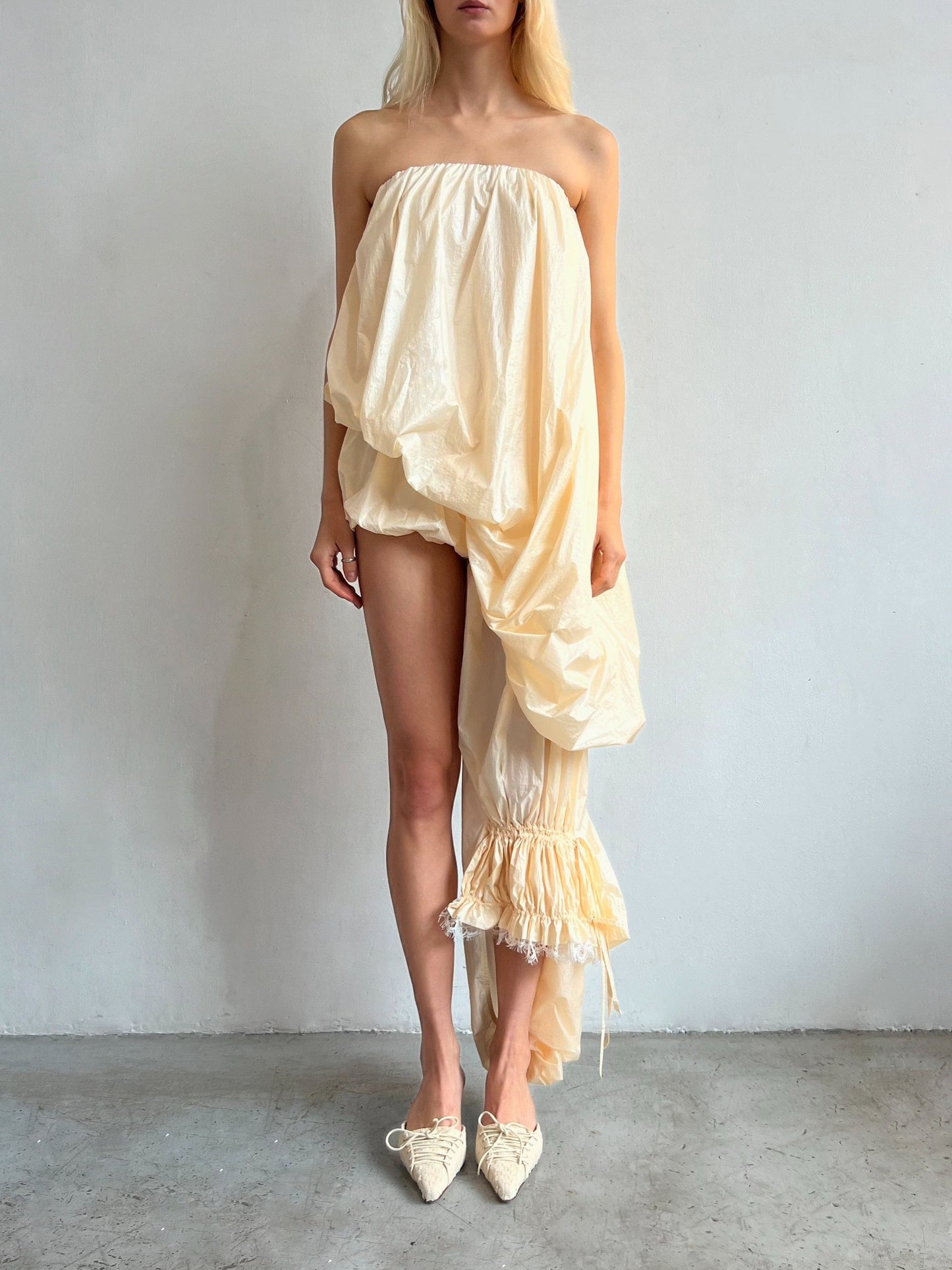 Nylon One Legged Bloomer Trousers-Nastyamasha-APOC STORE