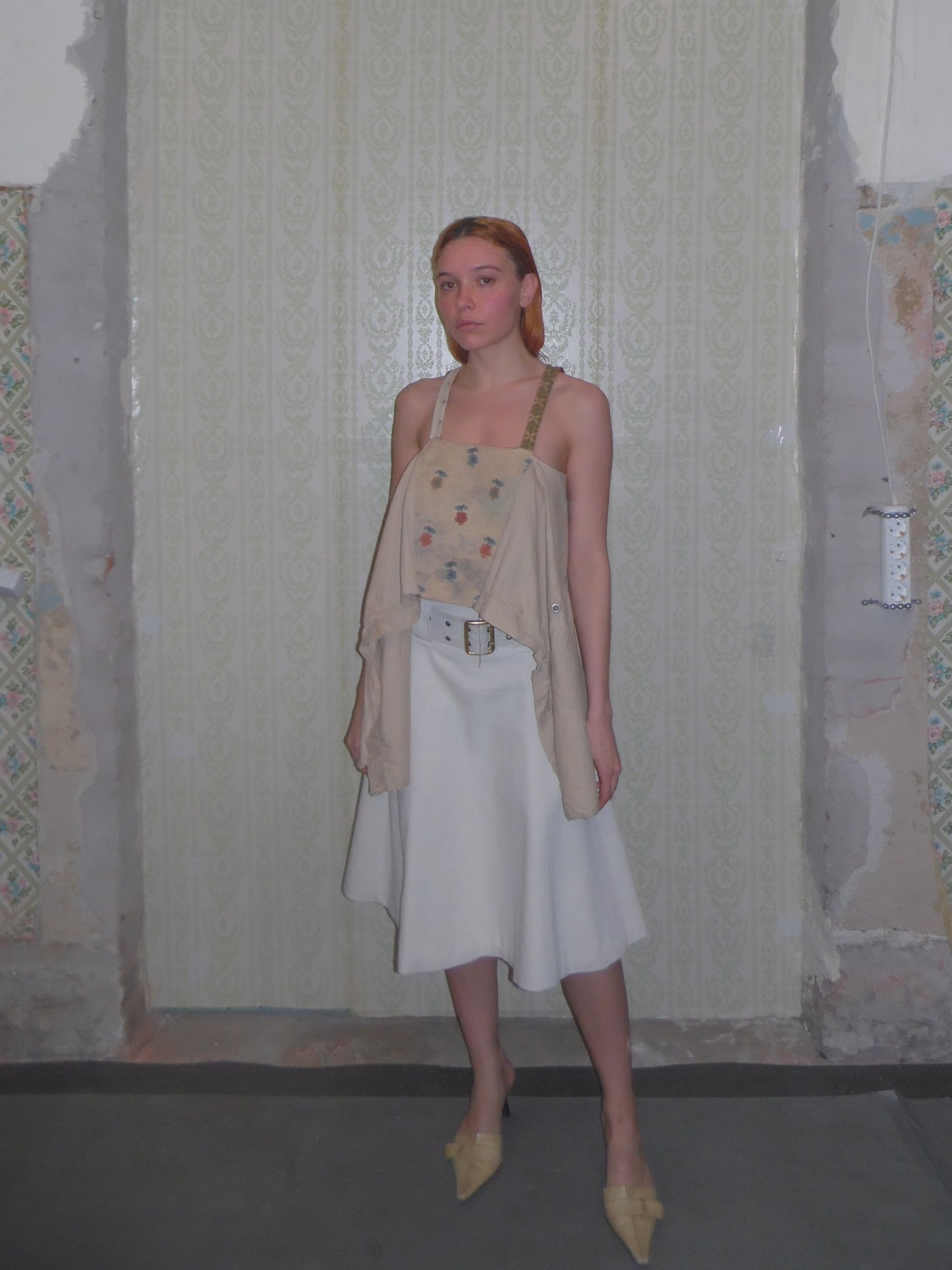 Belted Worker Skirt-Polyhedron-APOC STORE