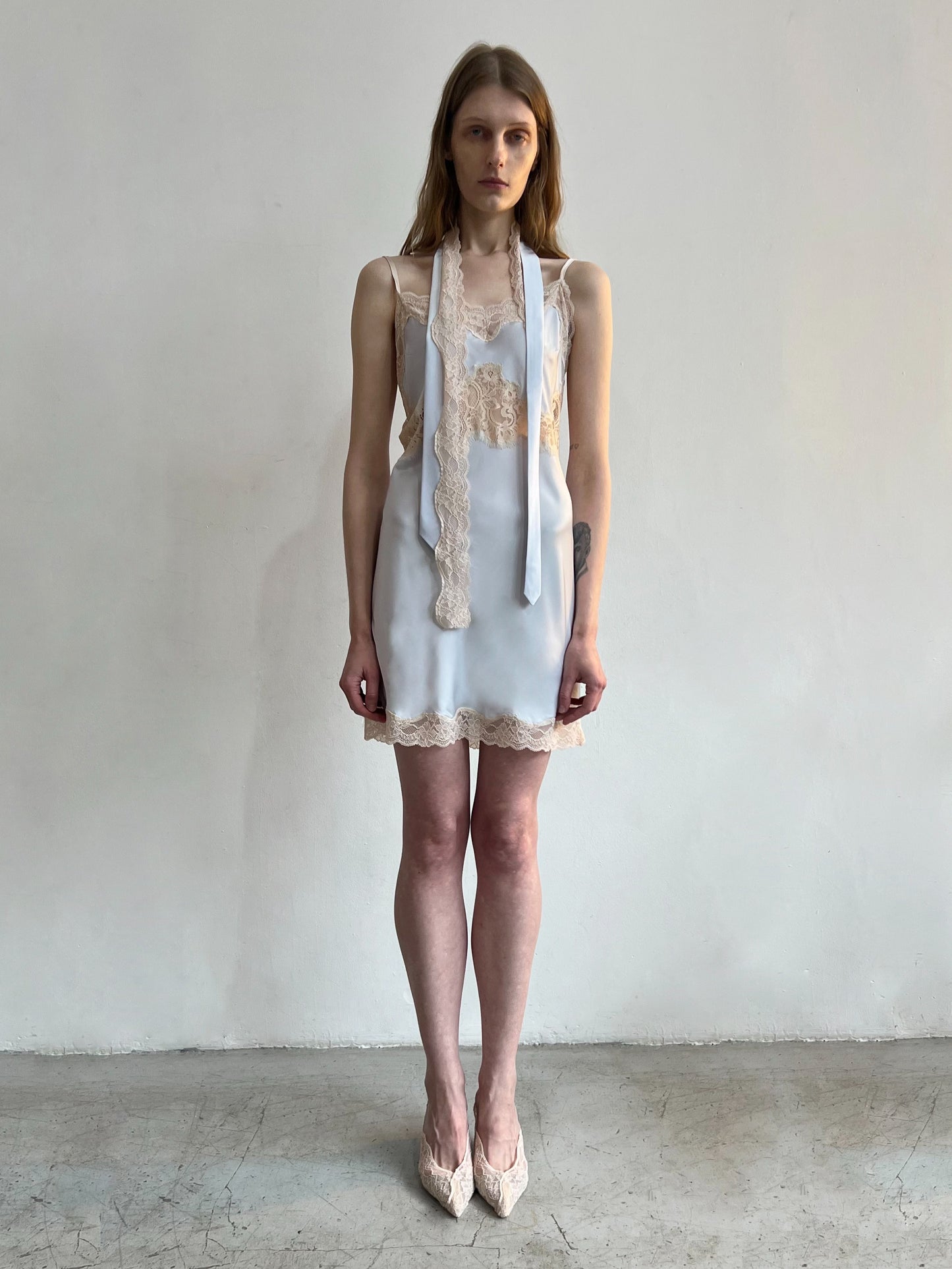 Satin Lace-Trimmed Tie-Nastyamasha-APOC STORE