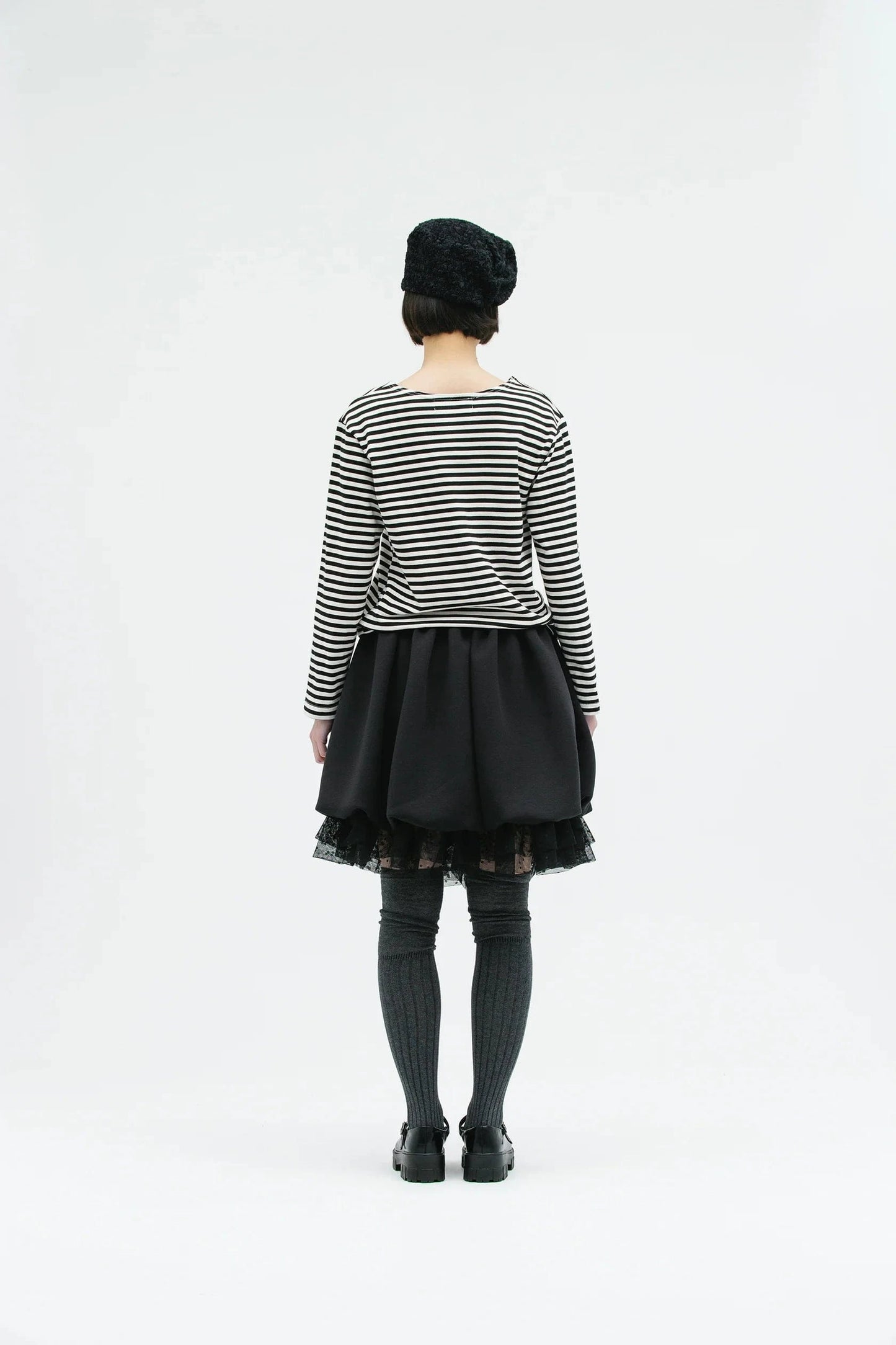 FLOWER LACE STRIPE LONG SELLEVE-SAENGIN STUDIOS-APOC STORE