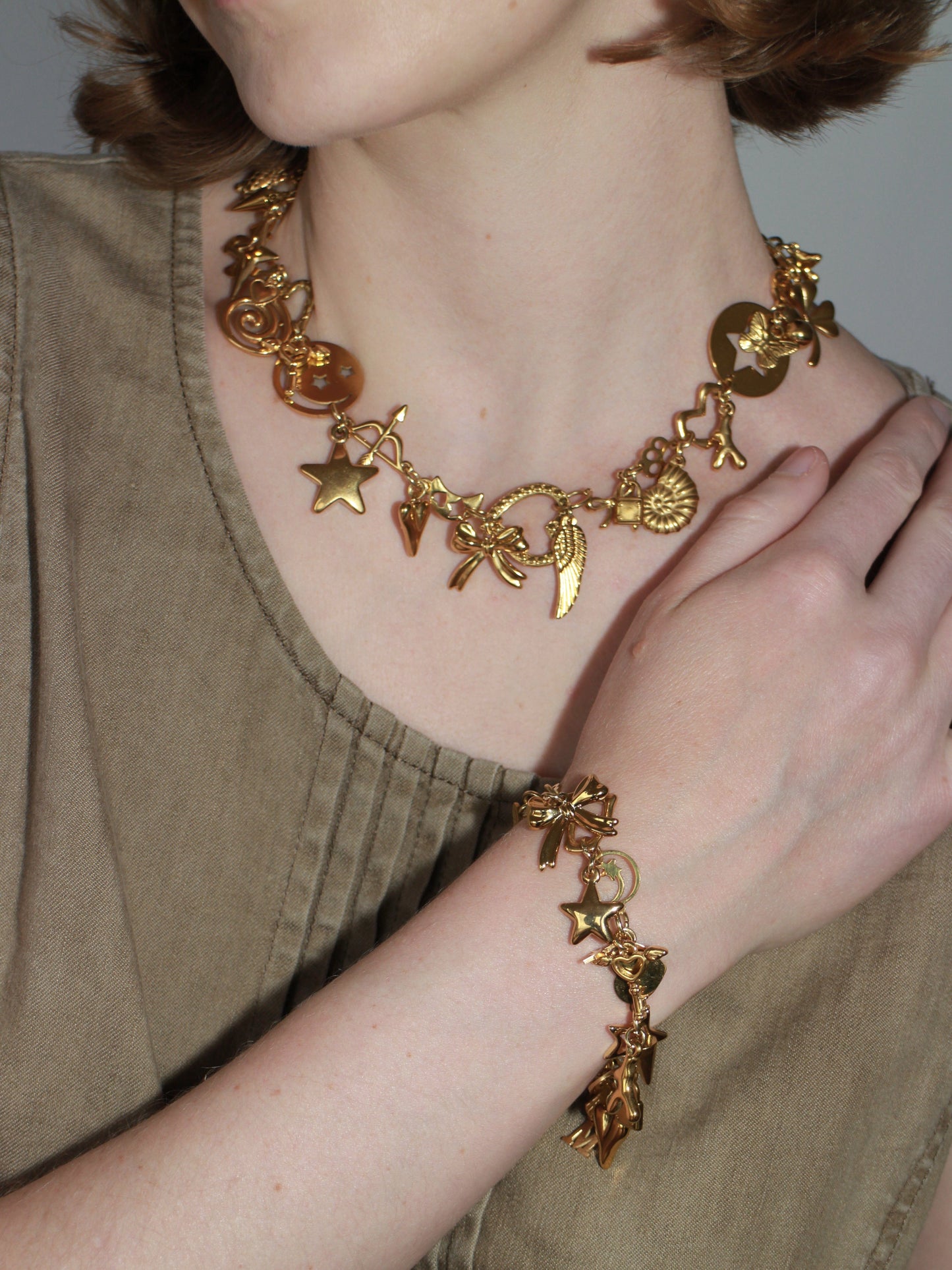 Gold Charm Bracelet-Marland Backus-APOC STORE