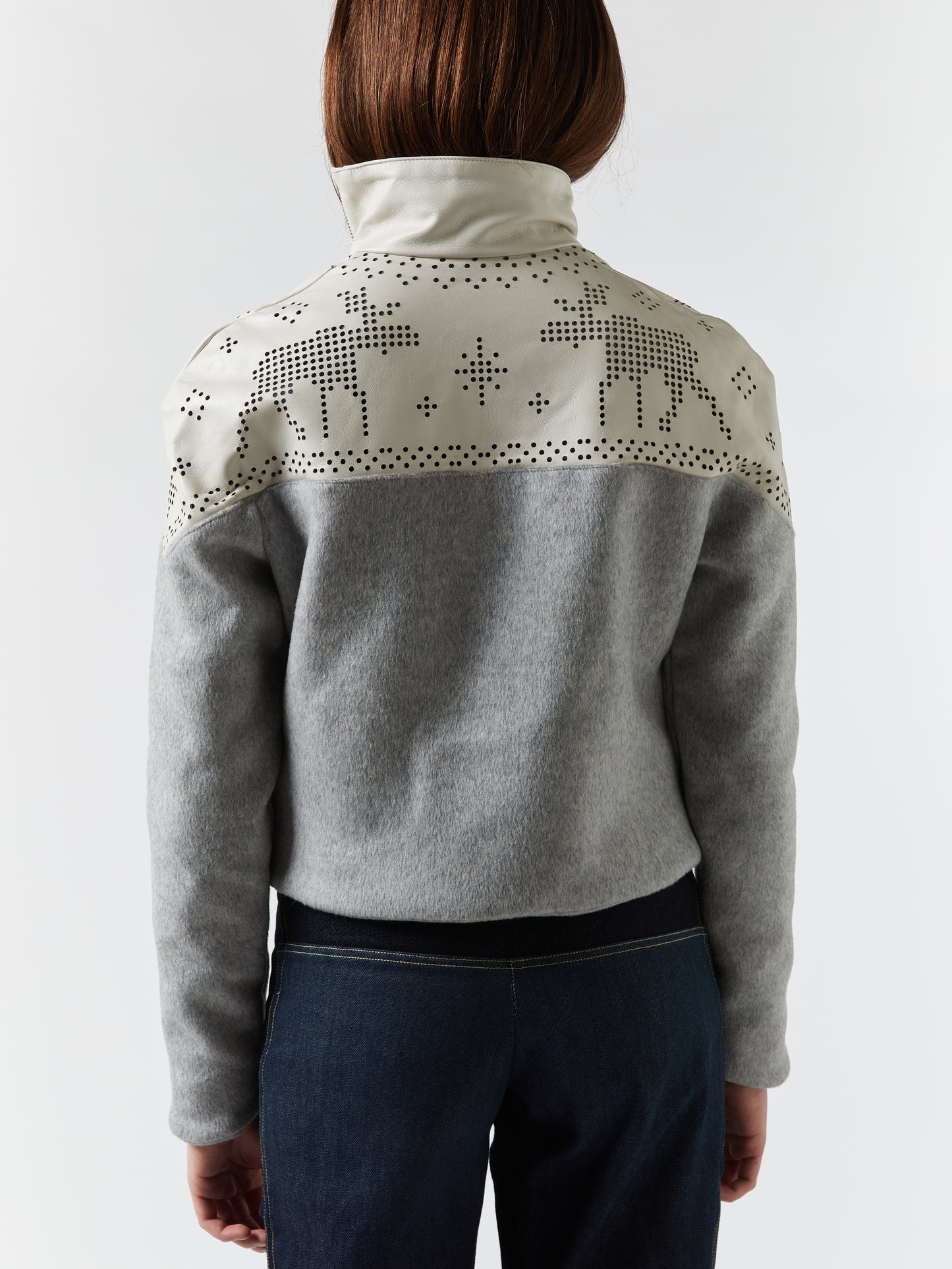 chöke Nordic Leather Jacket in Grey-Chöke-APOC STORE