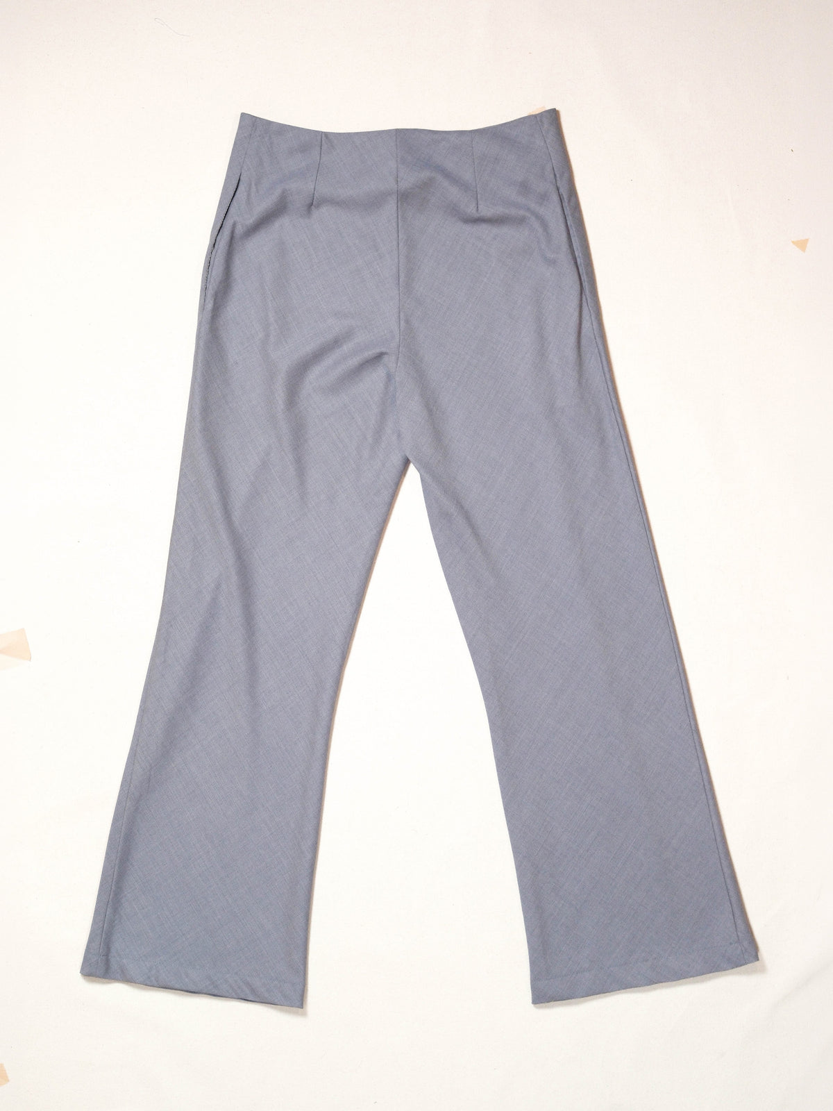 Bias Trousers in Grey Wool-Pedro Trindade-APOC STORE