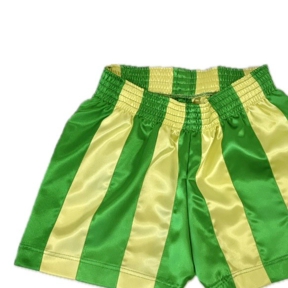 STRIPE RIBBON SHORTS GREEN/LEMON-Adam Jones-APOC STORE
