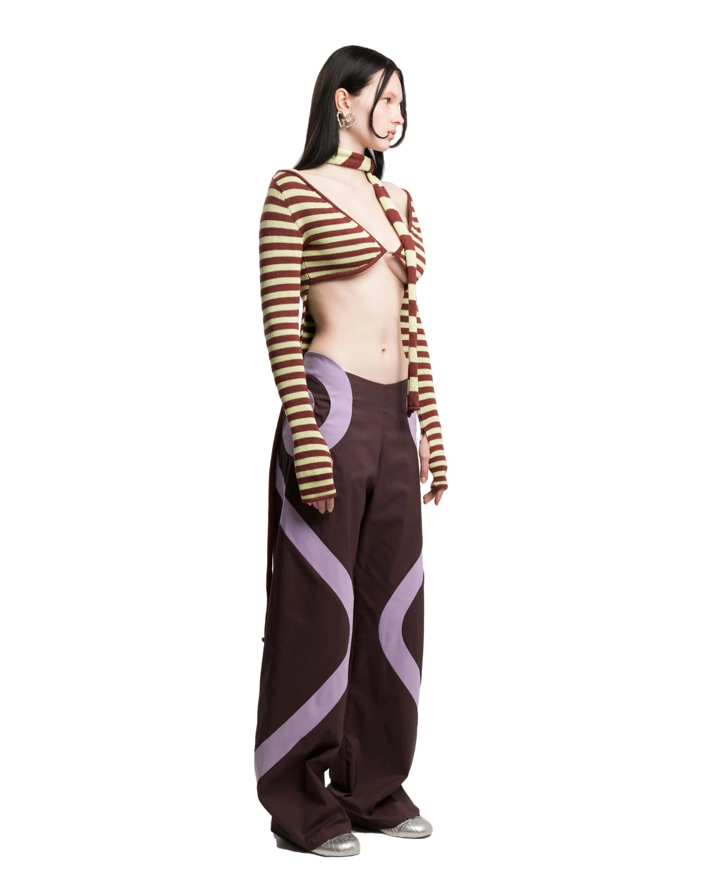 SILVER LOGO EARRINGS-Urte Kat-APOC STORE