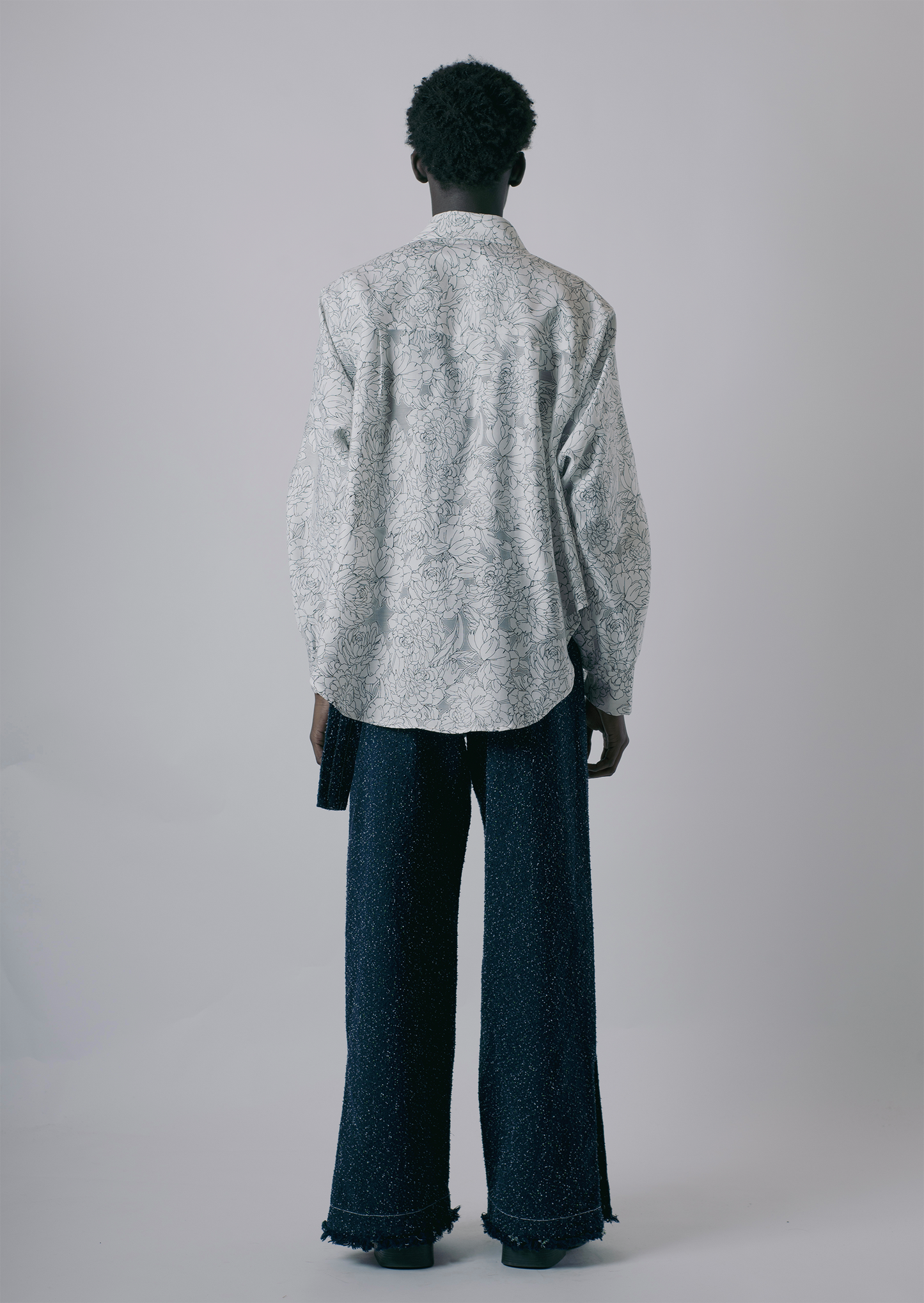 "DEVORÉ PEONIES" ORIGAMI SHIRT-KAWAkEY-APOC STORE