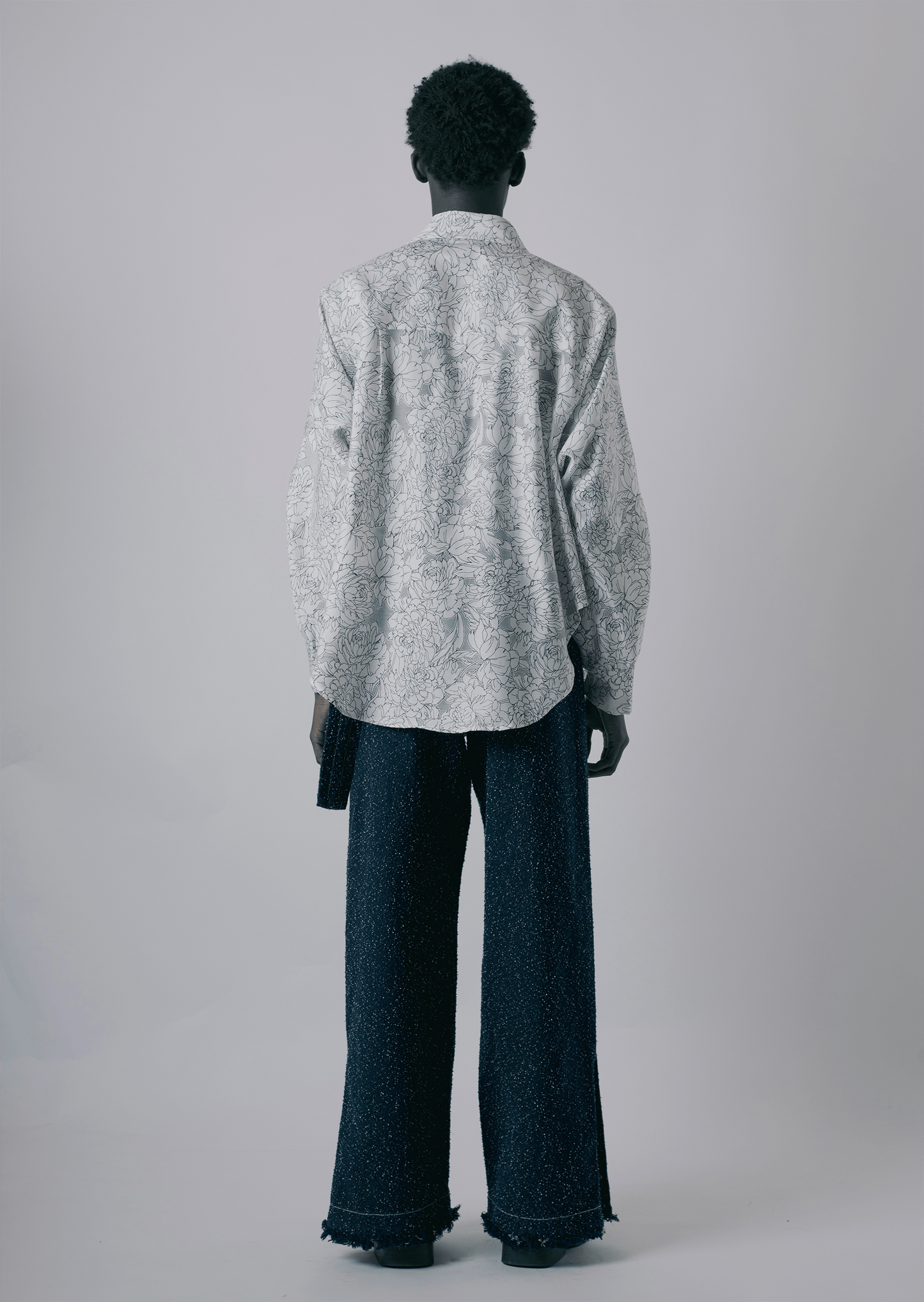 "DEVORÉ PEONIES" ORIGAMI SHIRT-KAWAkEY-APOC STORE