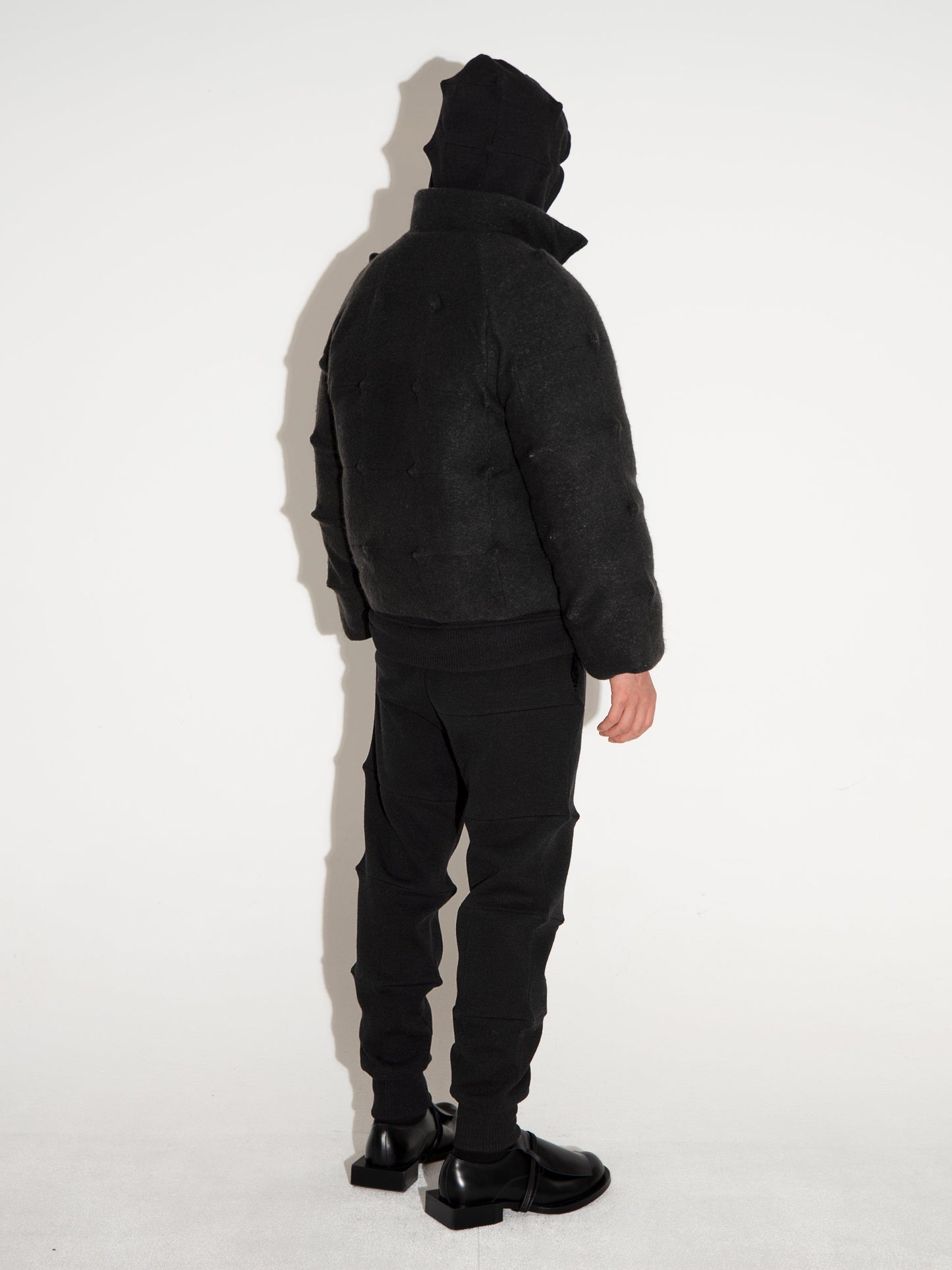 Spiky Padded Jacket Black-Woojun Jang-APOC STORE