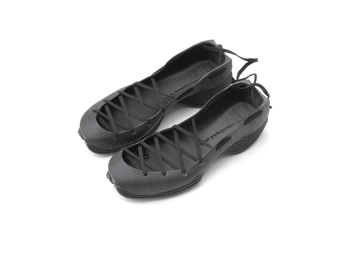 Laced Rubber Runners - Black-BODY AMPLIFICATION DEVICES-APOC STORE