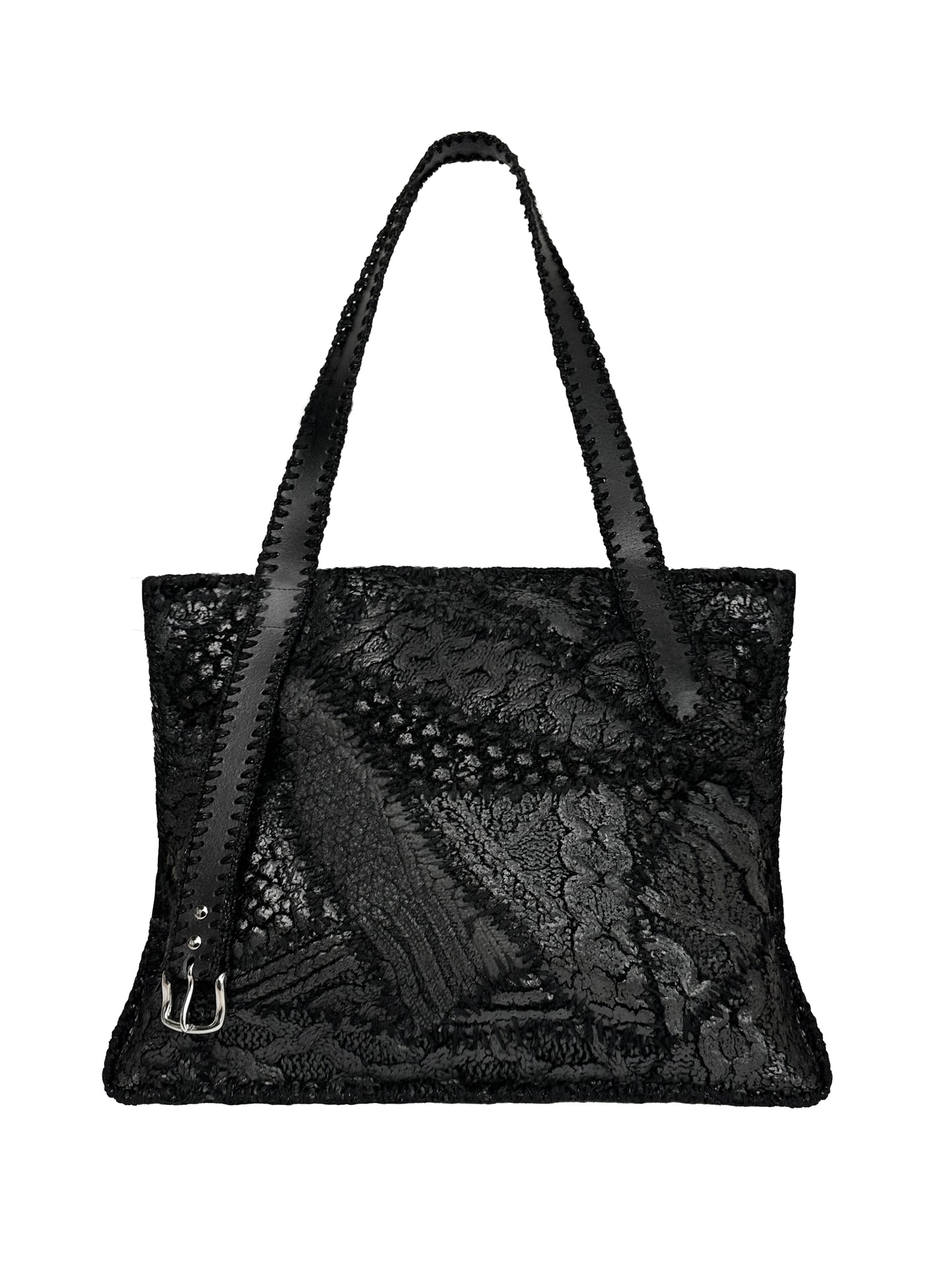 Upcycled knitted tote bag-Raquel de Carvalho-APOC STORE