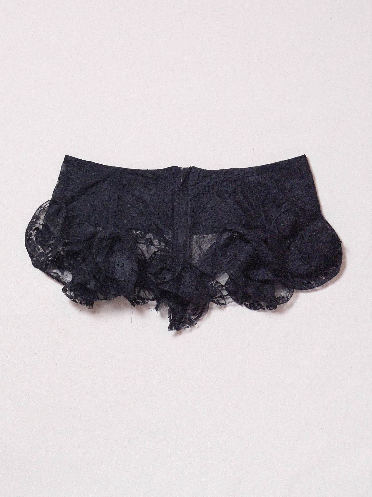 Slutty Mini Skirt in Black Lace-Pedro Trindade-APOC STORE
