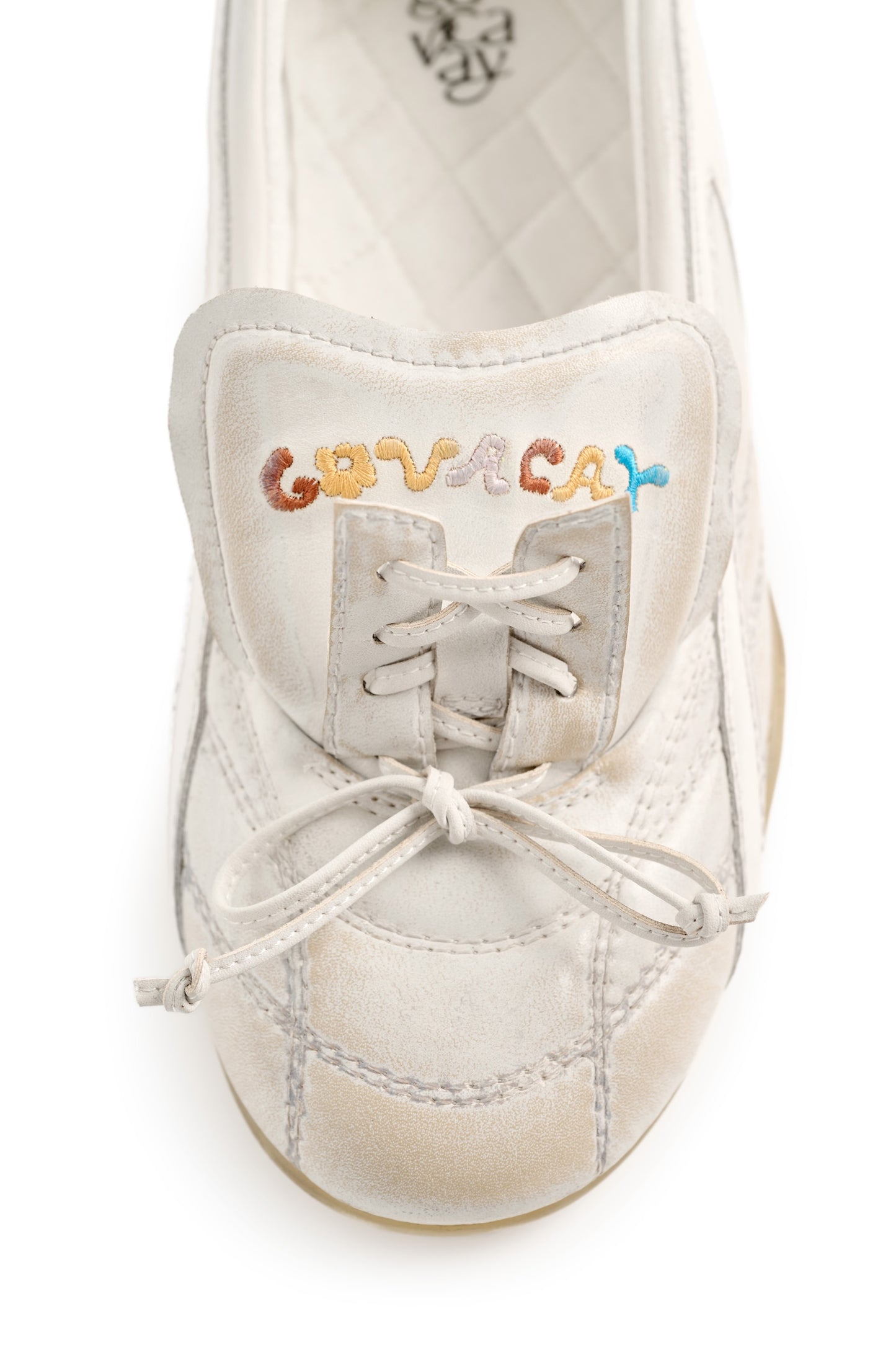 GO VACAY Tennis Ballerina Flats White-EMPTY BEHAVIOR-APOC STORE
