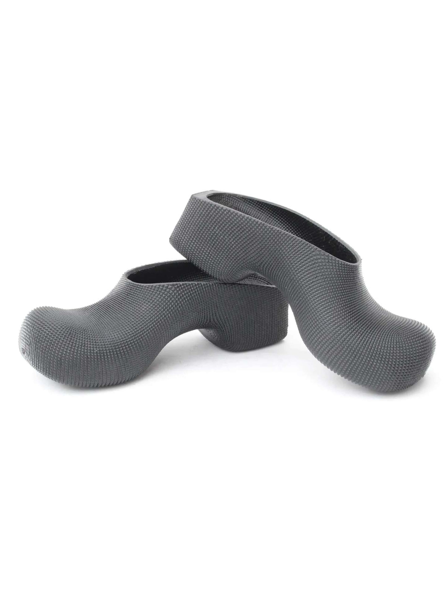 Heeled Clogs - Black-BODY AMPLIFICATION DEVICES-APOC STORE