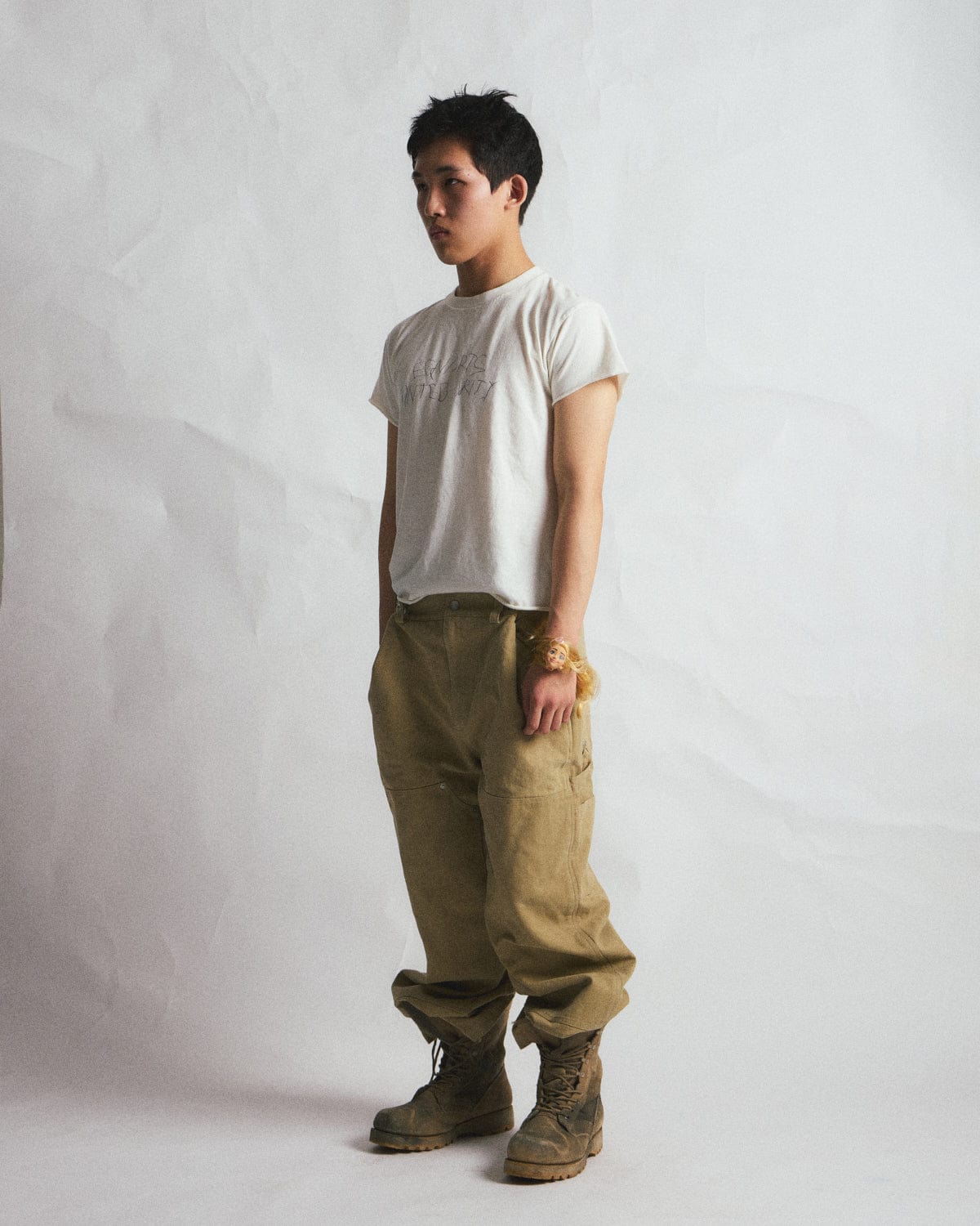Beige Adjustable Pants-EGNARTS-APOC STORE