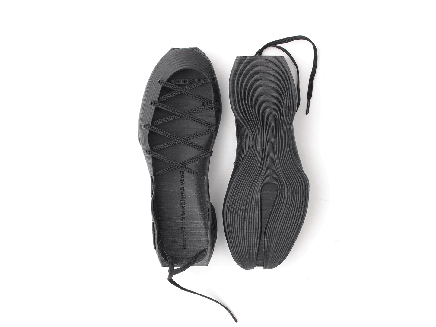 Laced Rubber Runners - Black-BODY AMPLIFICATION DEVICES-APOC STORE
