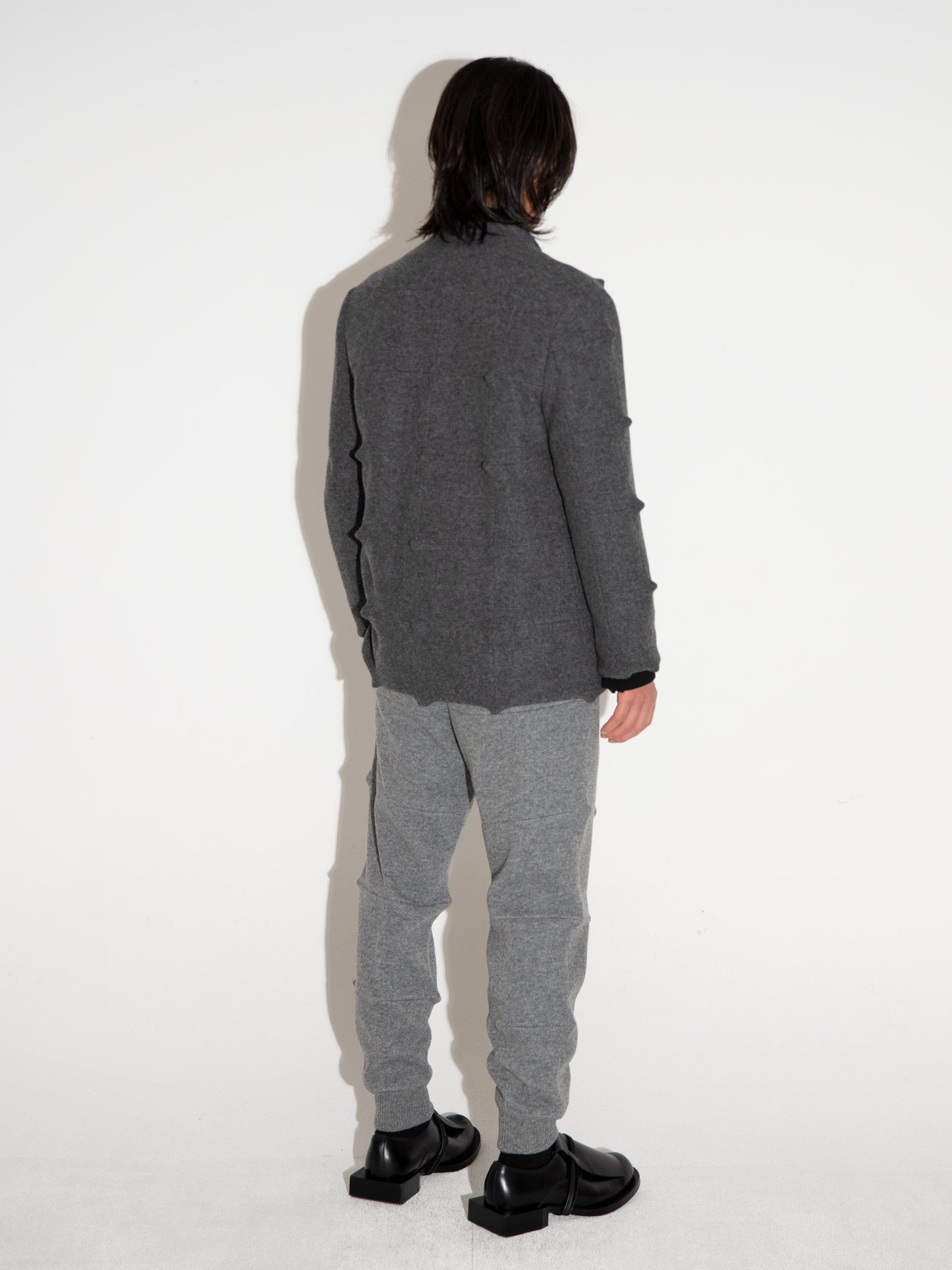 Spiked Jacket Grey-Woojun Jang-APOC STORE
