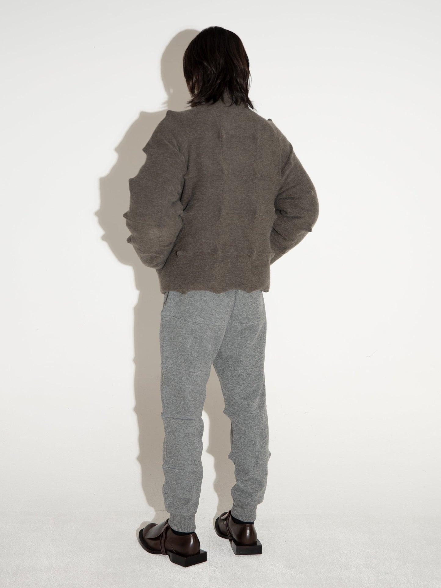 Spiky Padded Jacket Olive-Woojun Jang-APOC STORE