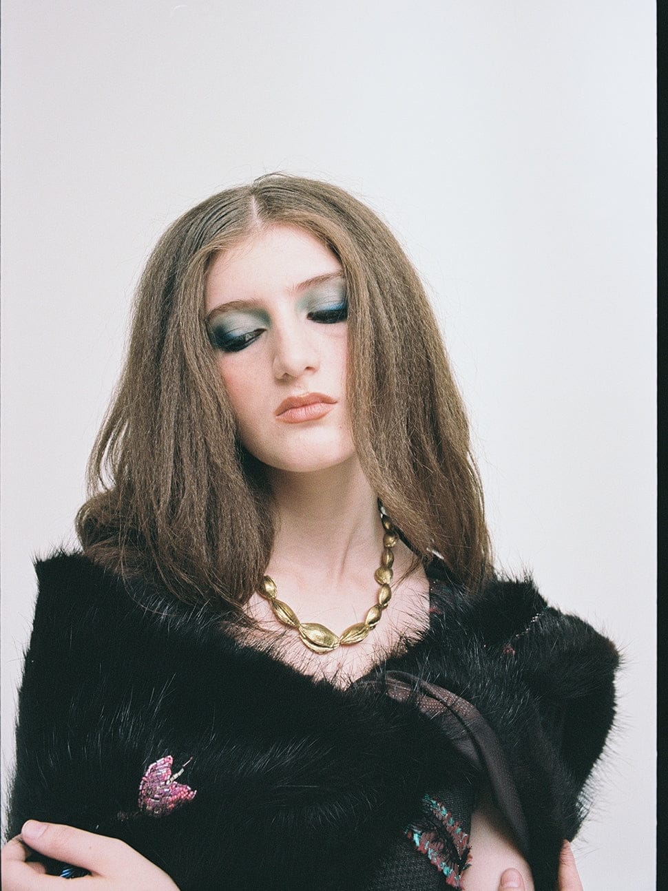 Fur Bolero with Embelishments-Nensi Avetisian-APOC STORE