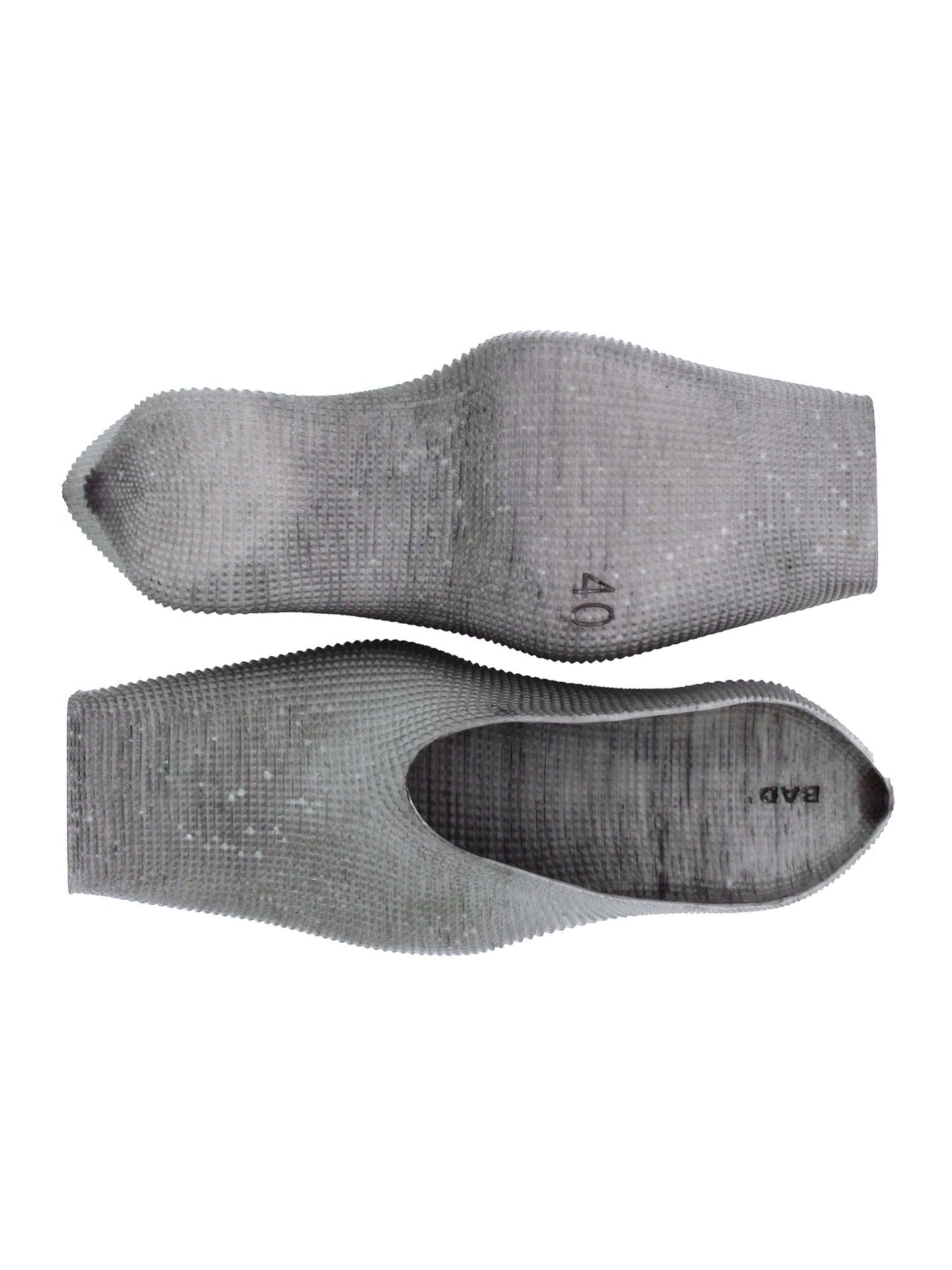 Heeled Square Toe Rubber Mules - Concrete-BODY AMPLIFICATION DEVICES-APOC STORE