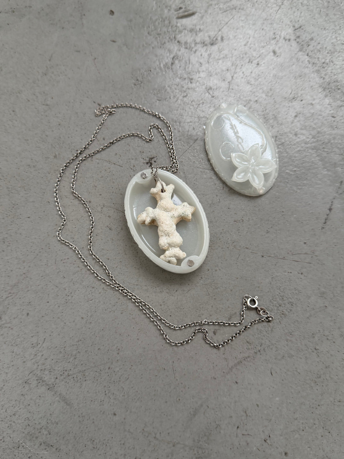 Ceramic Pendant Cross-Crystal-APOC STORE