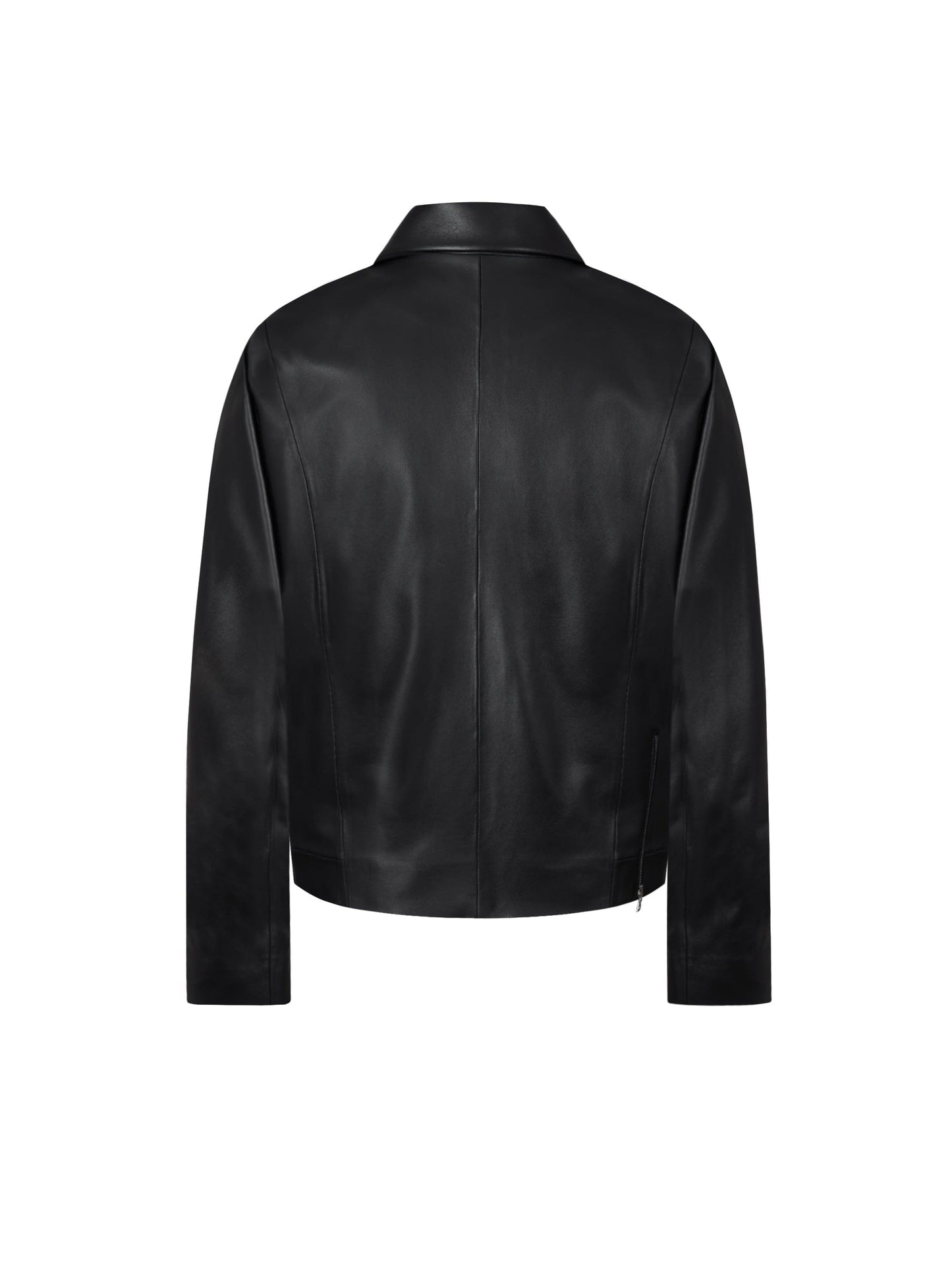 Contour Zip Leather Jacket-MINKIMHO-APOC STORE