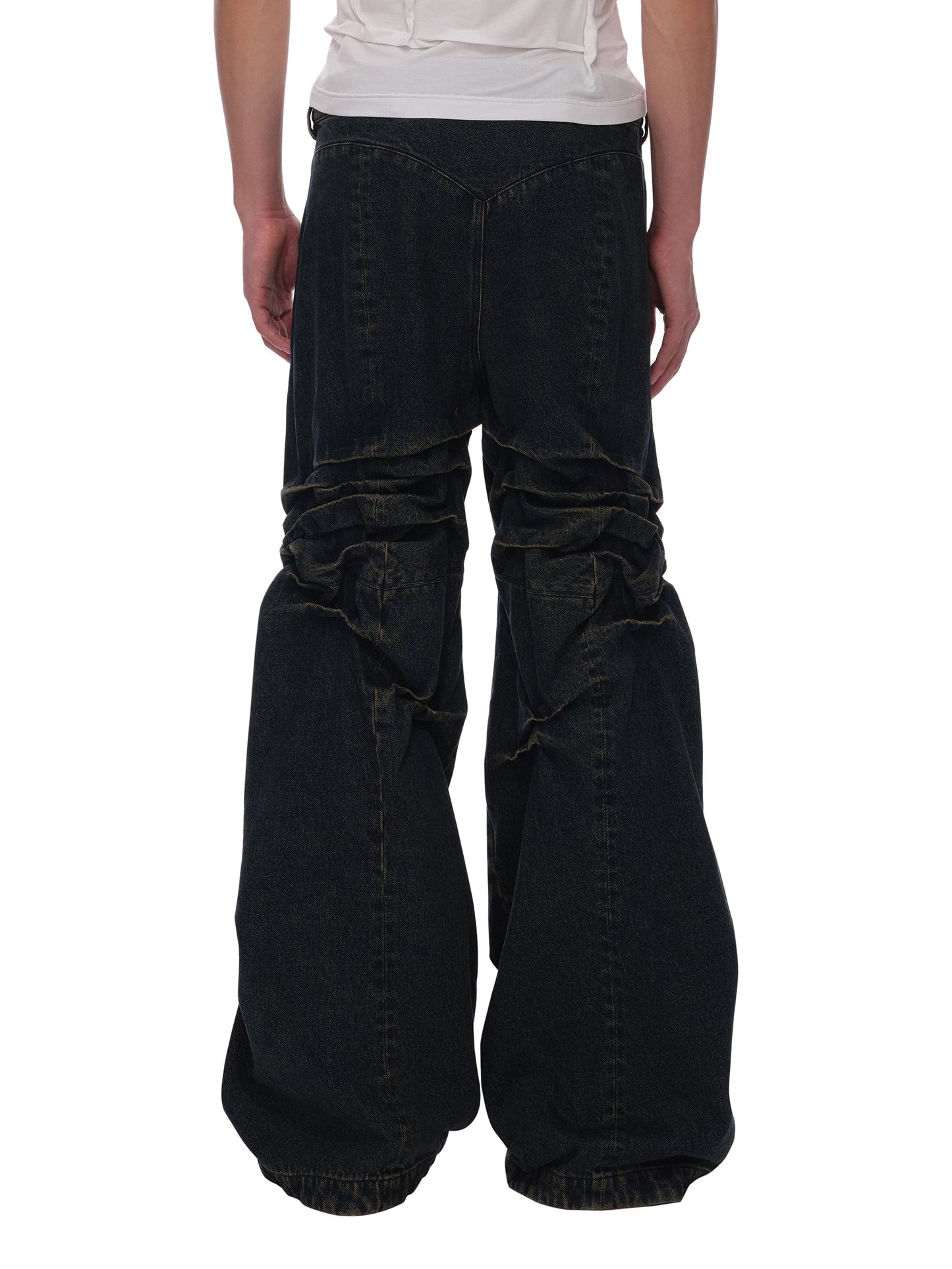 Washed Crease Jeans-XIMONLEE-APOC STORE