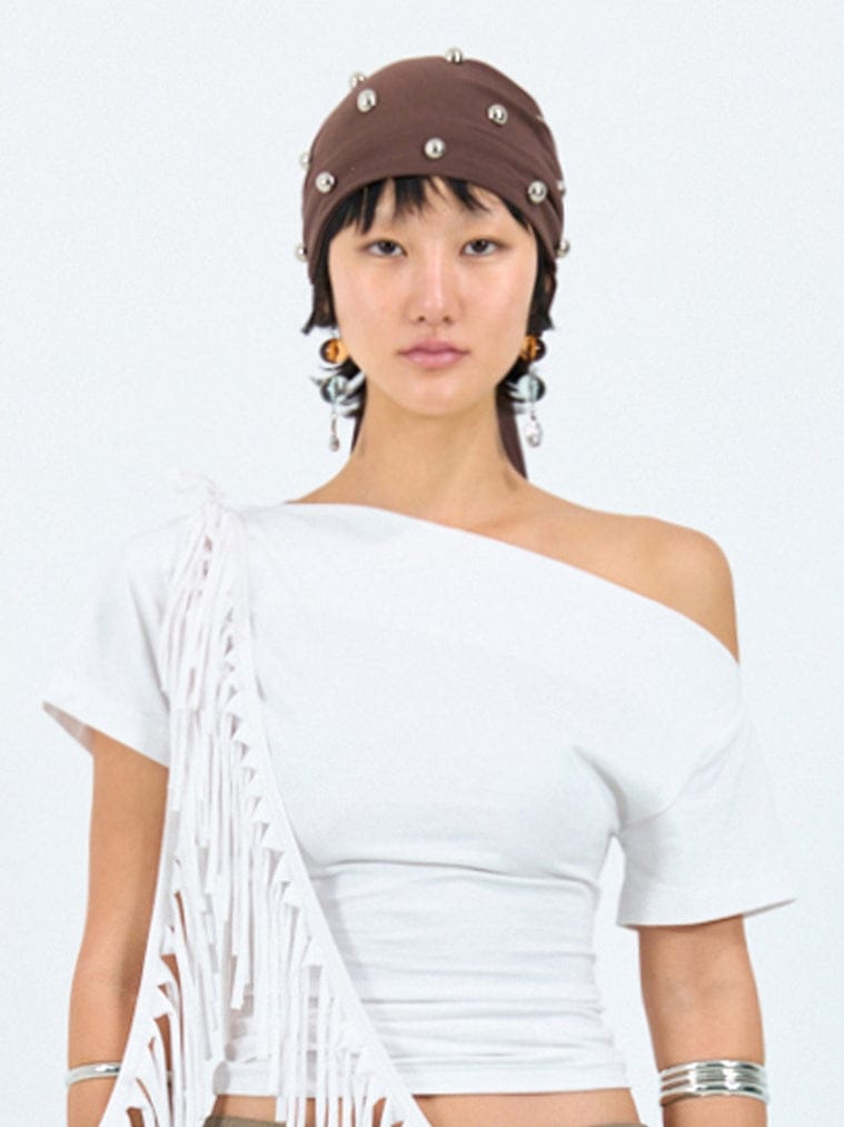 Sphere headscarf brown-Nibgnus-APOC STORE