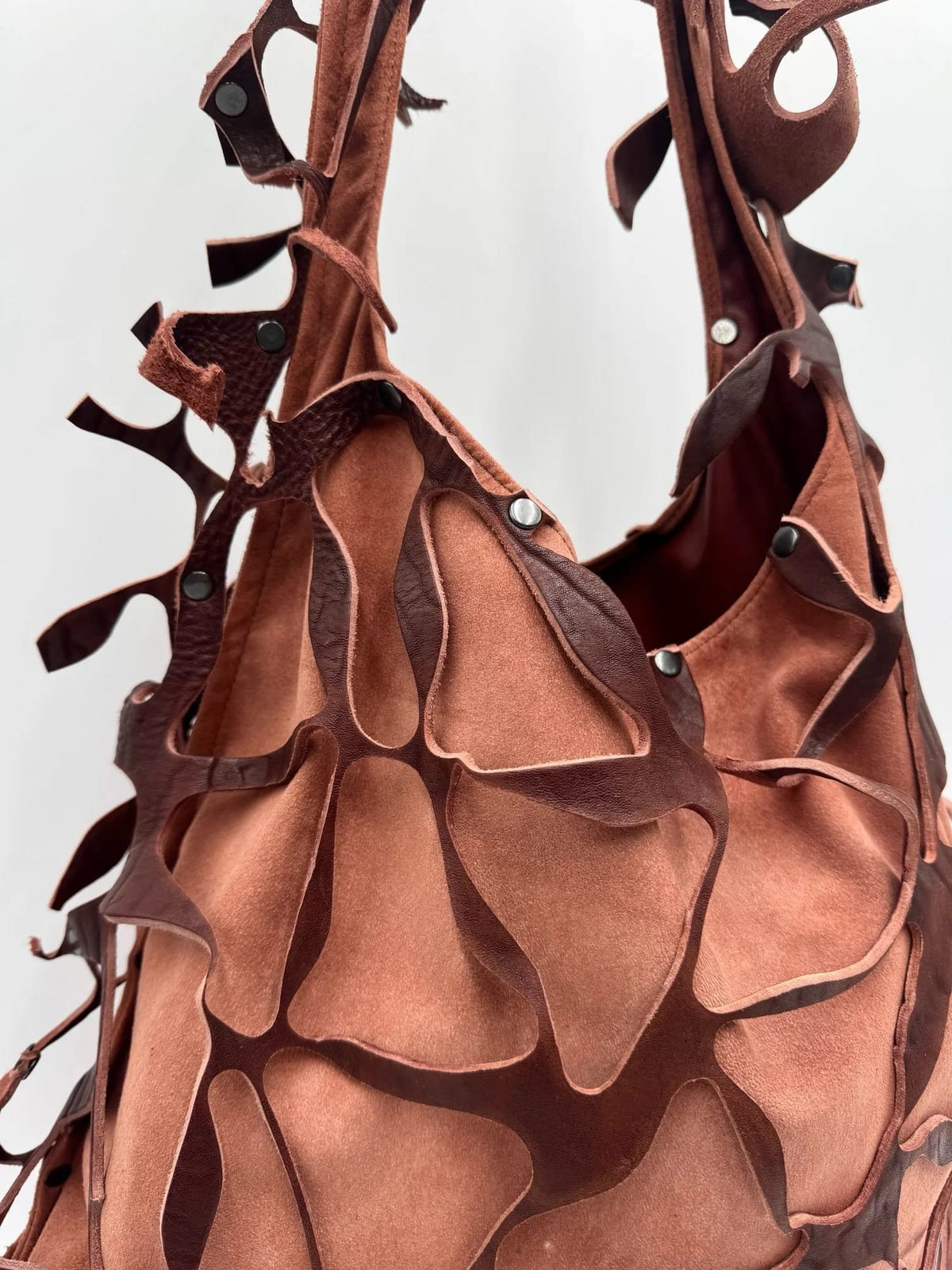 Reverse centipede bag brown-Greco-APOC STORE