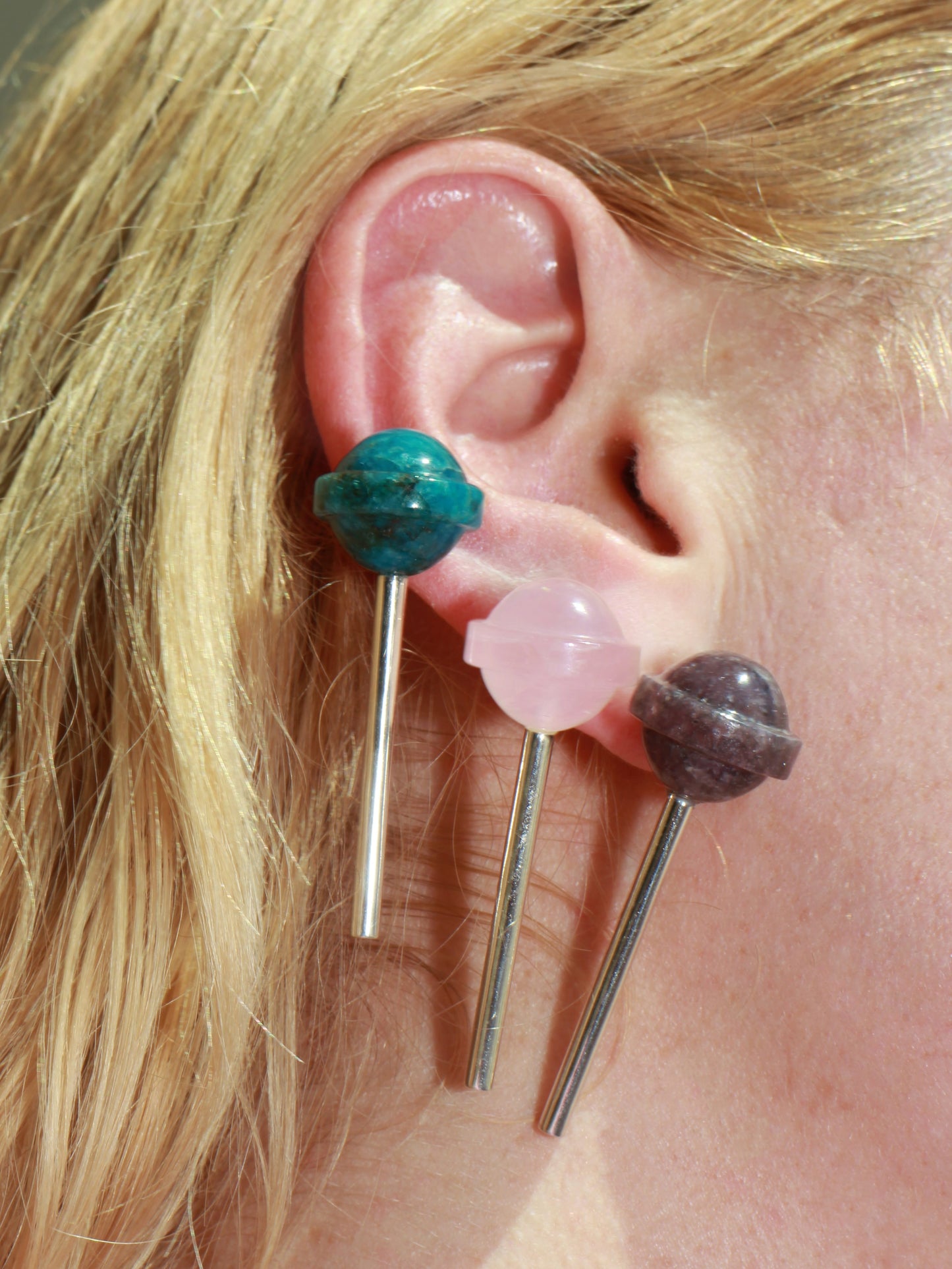 Sucker Earrings - Pink Lemonade-Marland Backus-APOC STORE