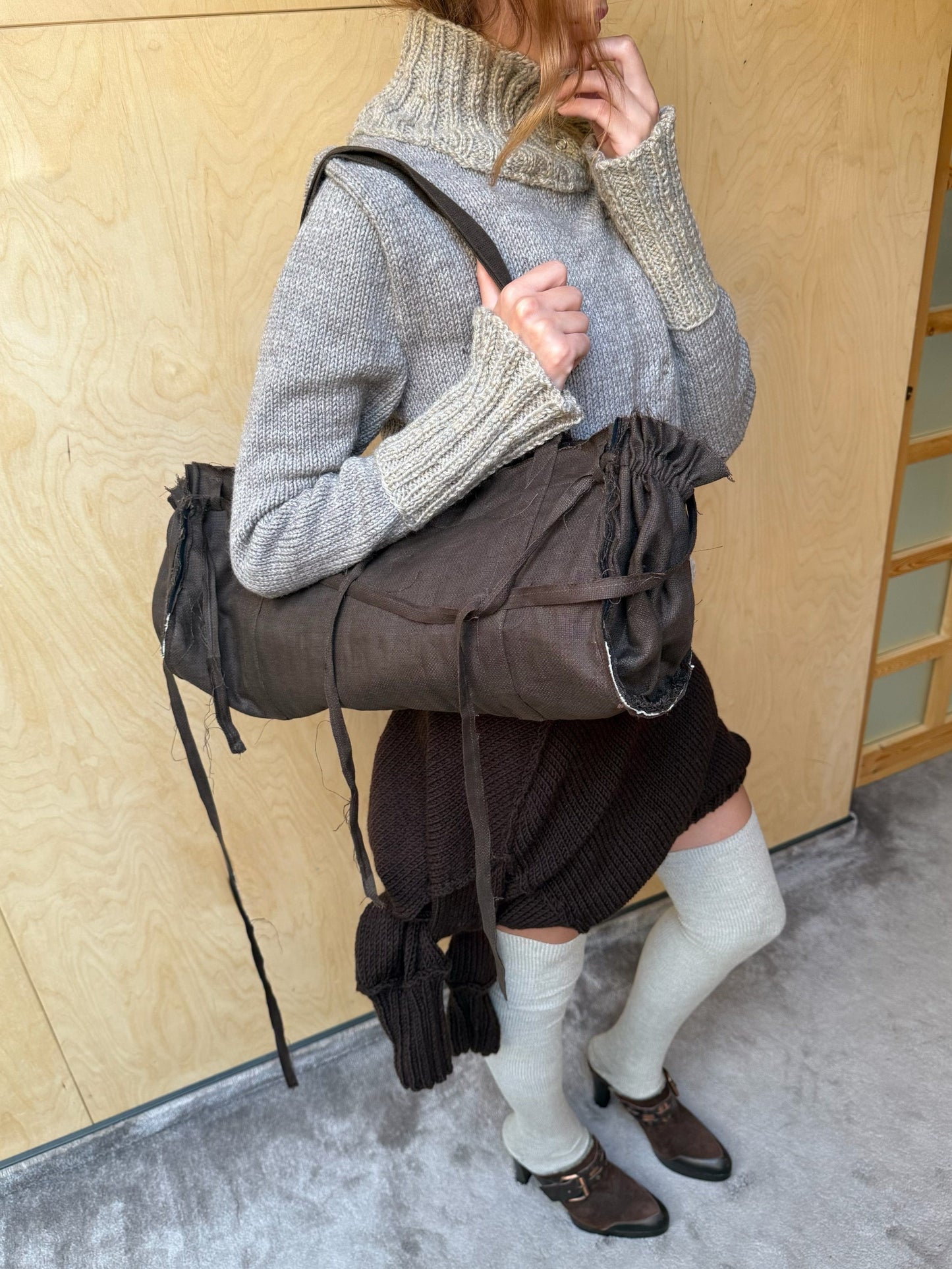 Cardigan “Granny’s Knit” Beige-V4K-APOC STORE