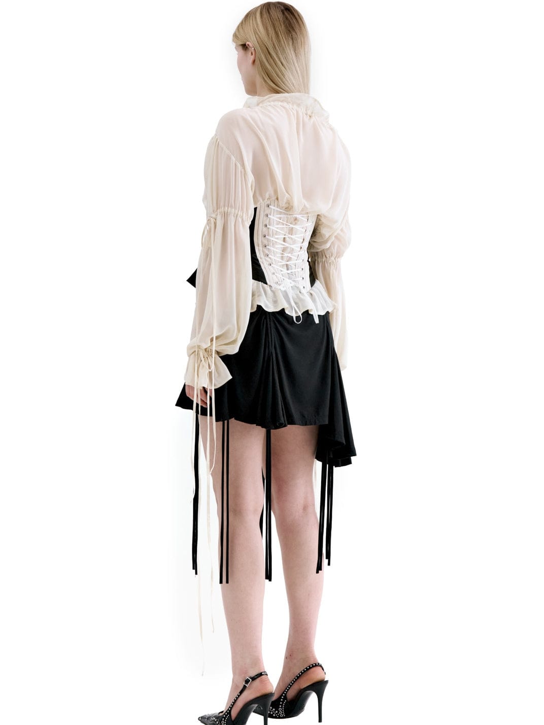 SHORT DRAWSTRING SKIRT-Clara Colette Miramon-APOC STORE