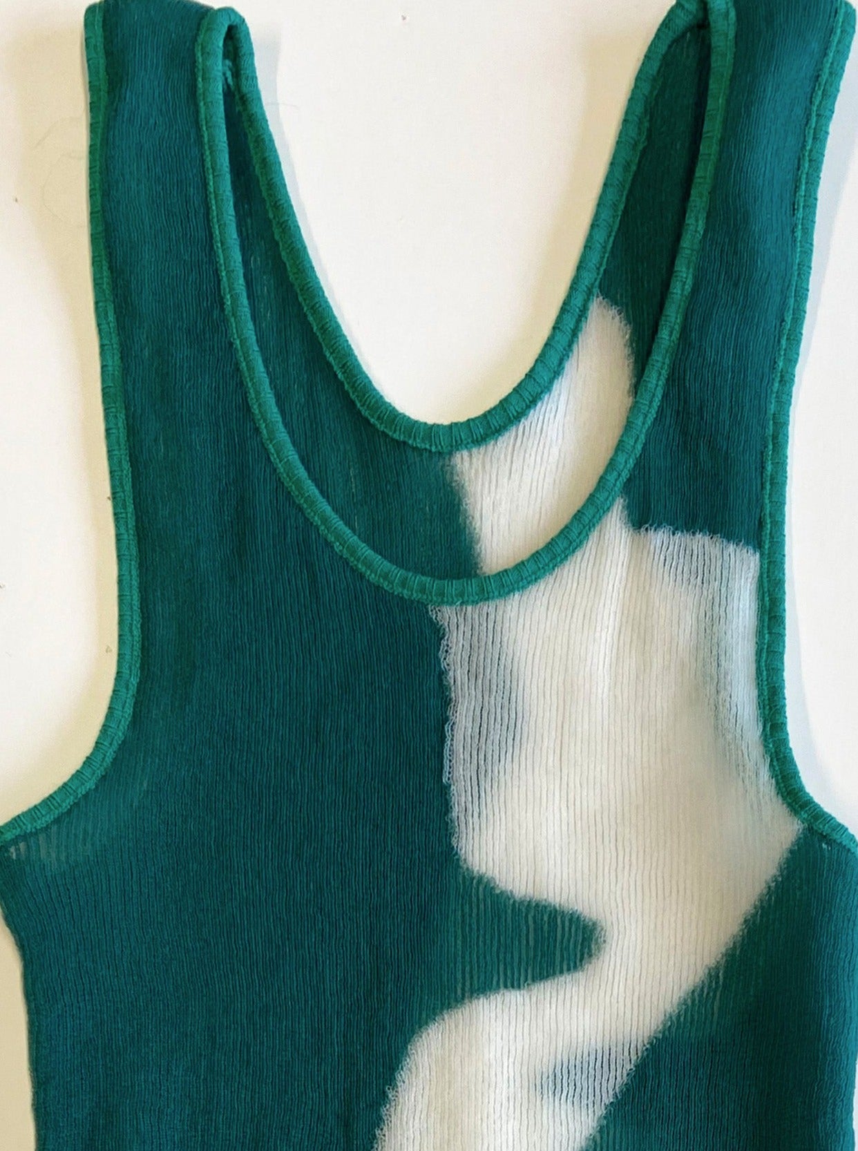 Streak Vest - Teal & White-Khanh Brice Nguyen-APOC STORE