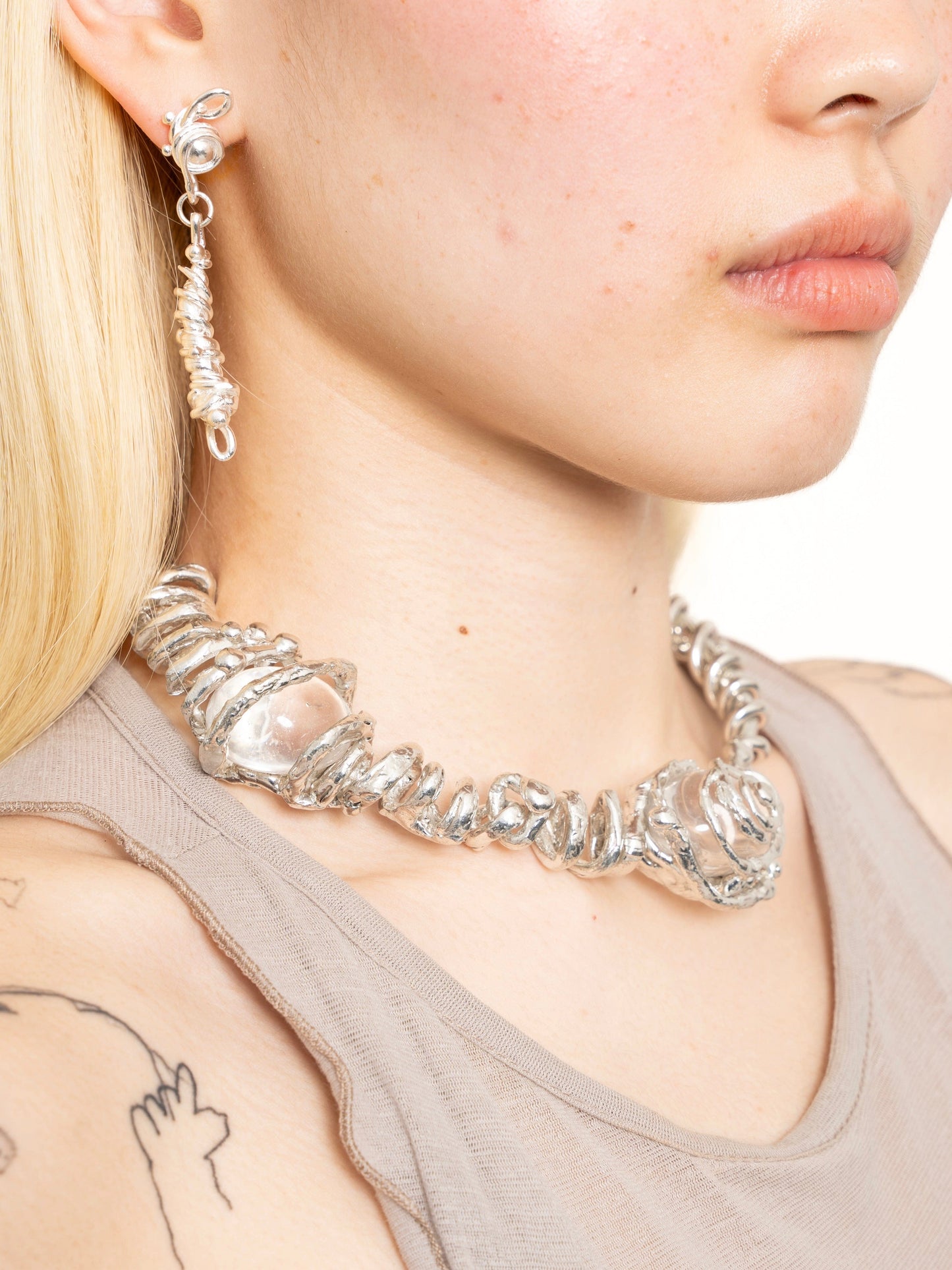 ALBUCA NECKLACE (PEWTER )-ASTERISK-APOC STORE
