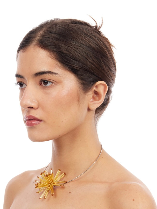 Dandelion Bloom Choker - Gold-1CONCEPT-APOC STORE