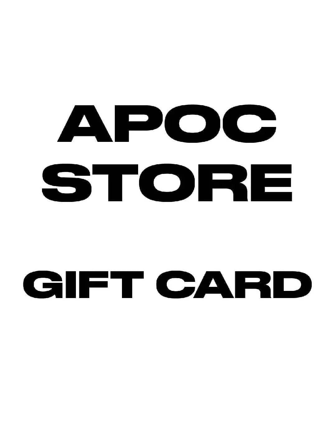 Gift Card-APOC STORE-APOC STORE