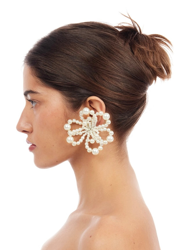 Holly Molly Mini Earrings - Pearl-1CONCEPT-APOC STORE