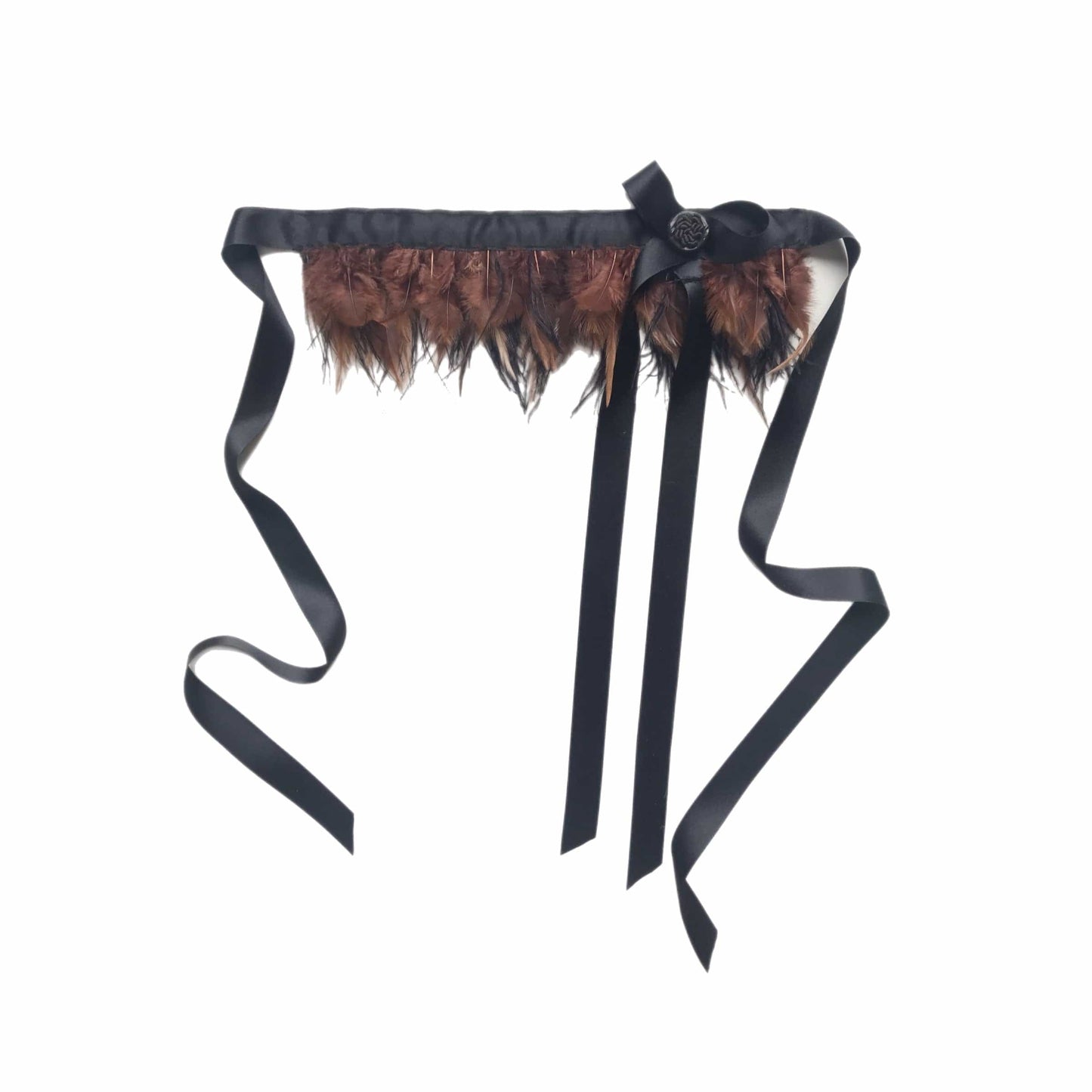 Brown Feathers Necktie-Polyhedron-APOC STORE