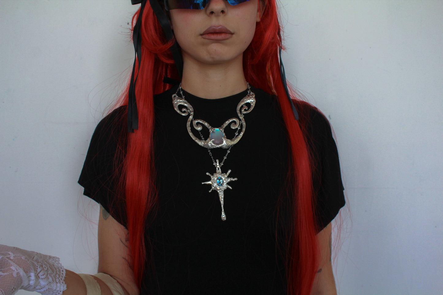 Iridescent Spiral Necklace-Emma Pryde-APOC STORE